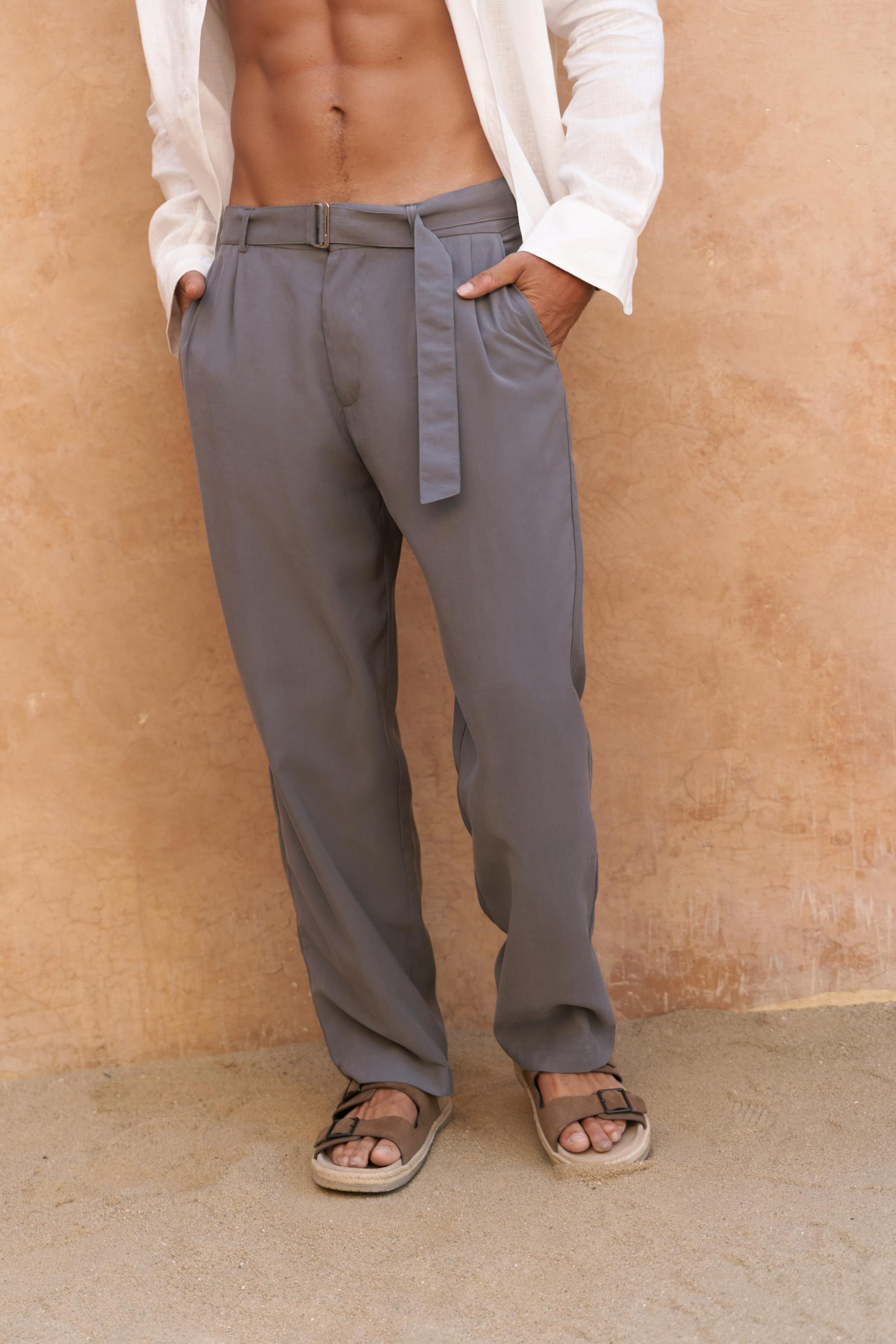 Lorenza Kemer Detay Antrasit Erkek Pantolon