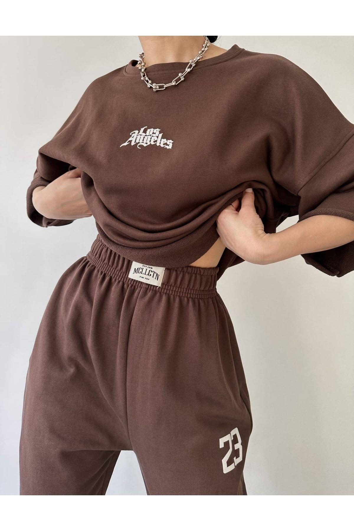 MCLLCTN Los 23 Brown T-Shirt Tracksuit