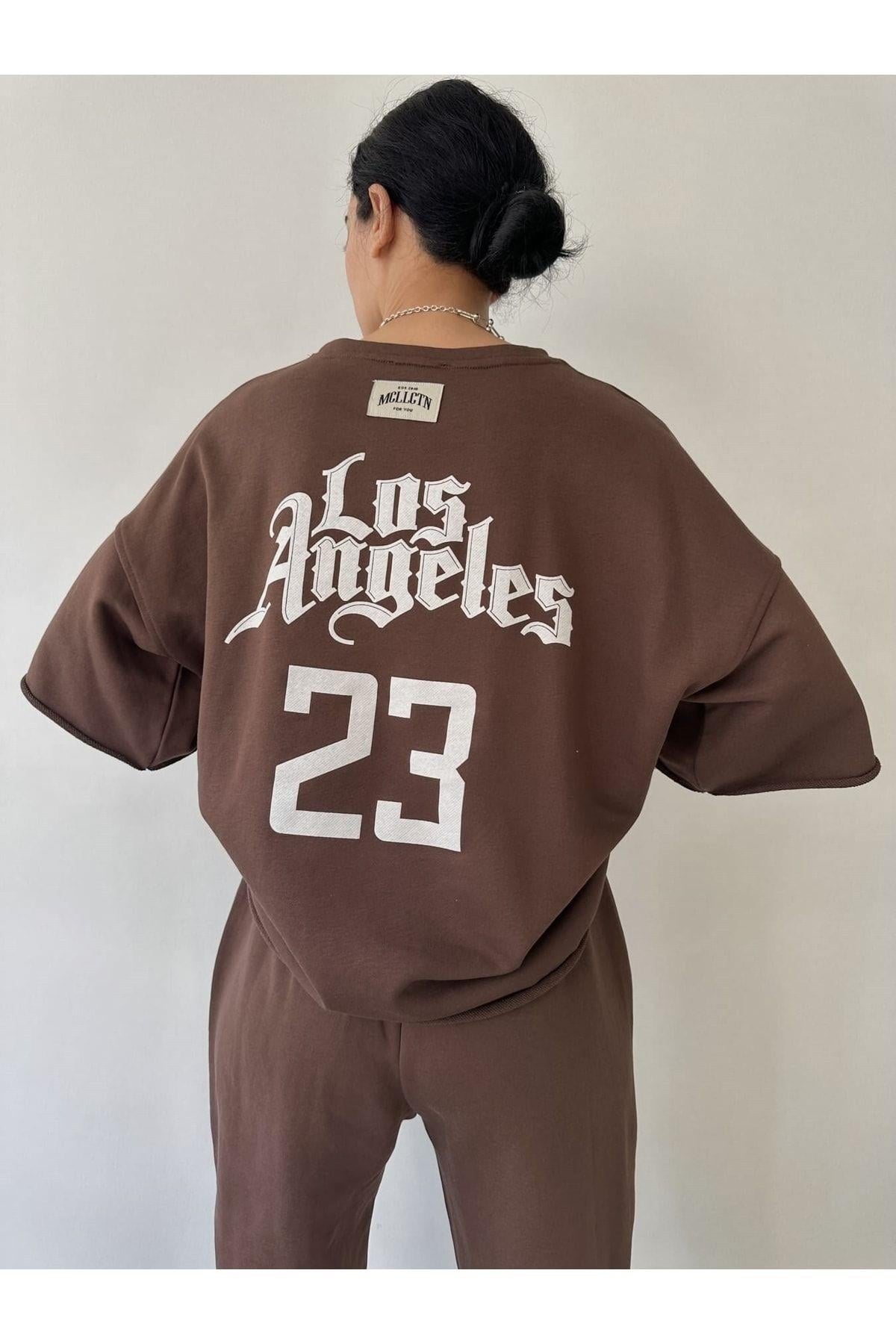 MCLLCTN Los 23 Brown T-Shirt Tracksuit