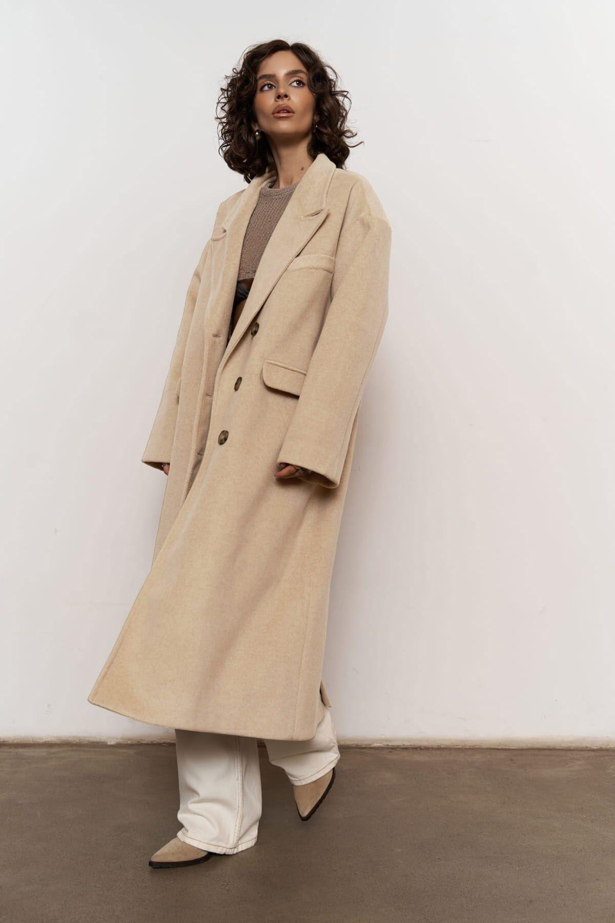 Lowen Beige Oversize Coat