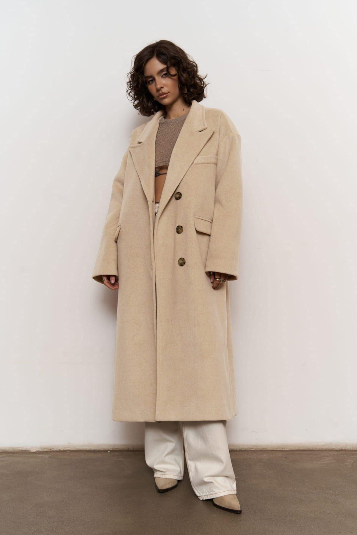 Lowen Beige Oversize Coat