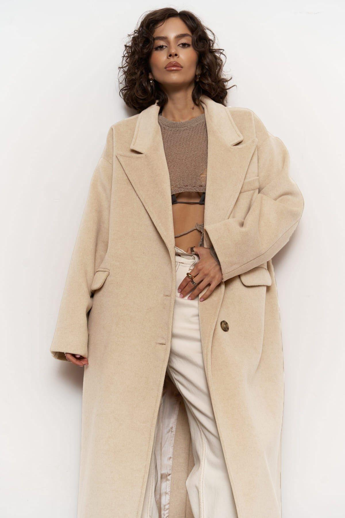 Lowen Beige Oversize Coat