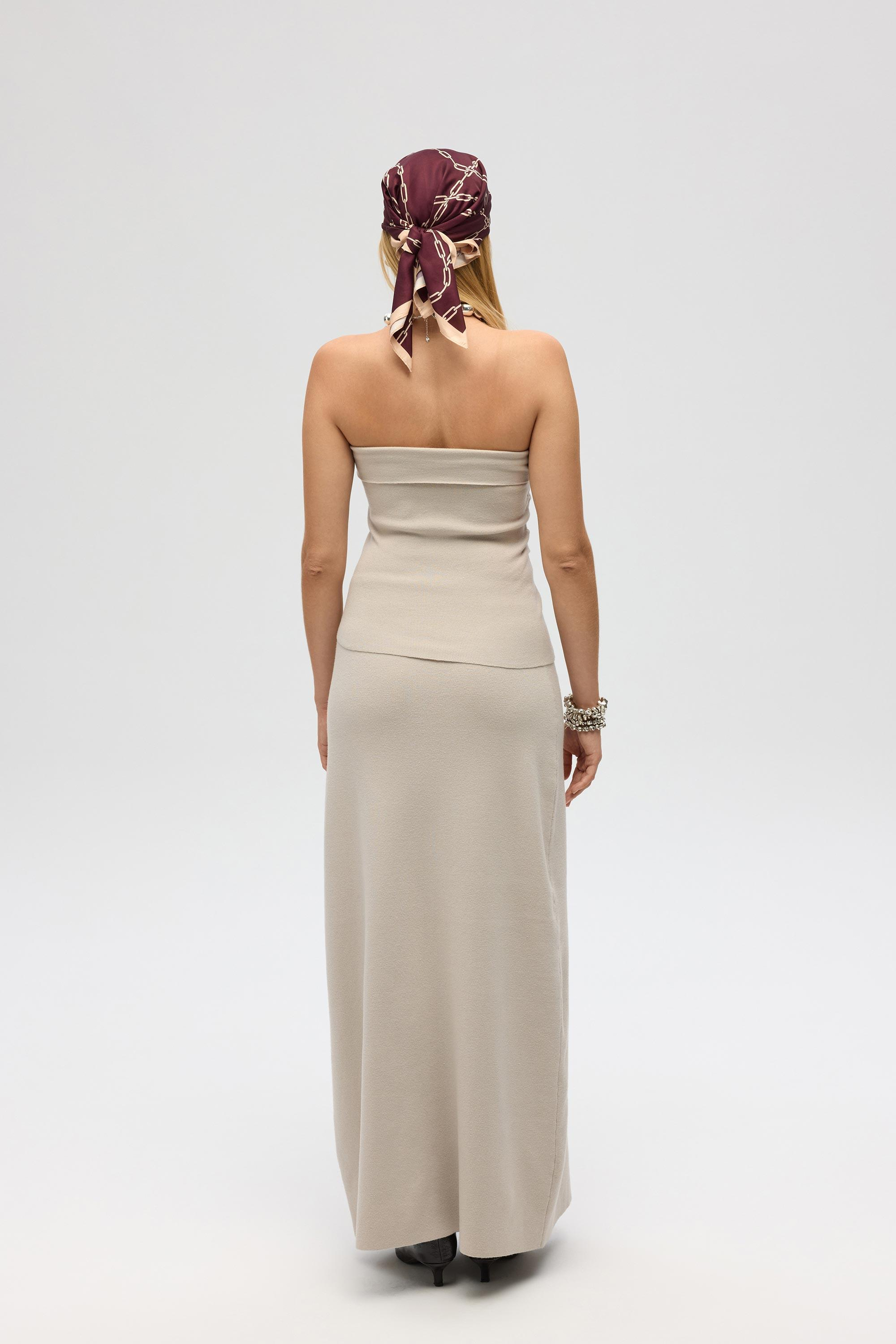 Lunor Taş Straplez Crop Etek Takım