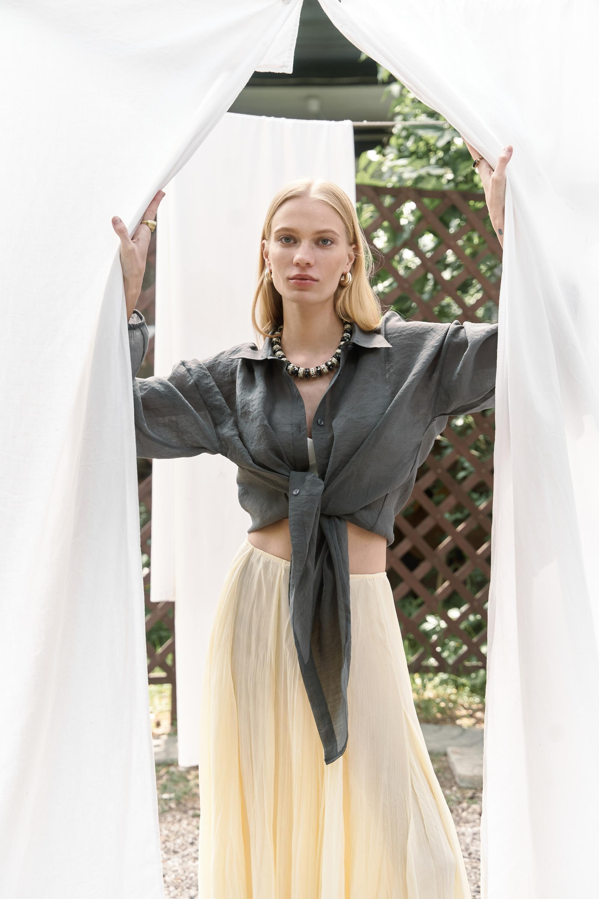 Lyra Oversize Antrasit Gömlek