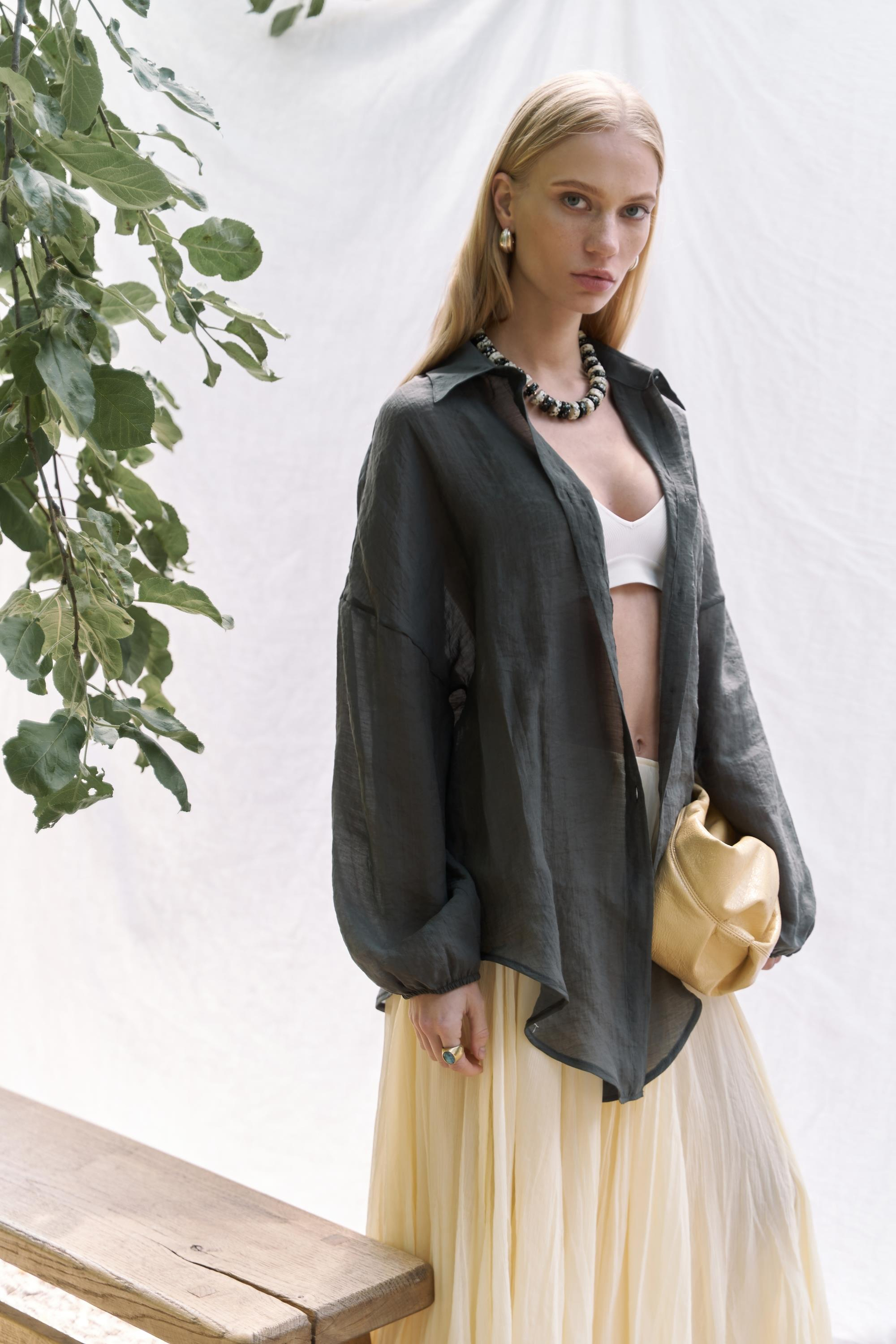 Lyra Oversize Antrasit Gömlek