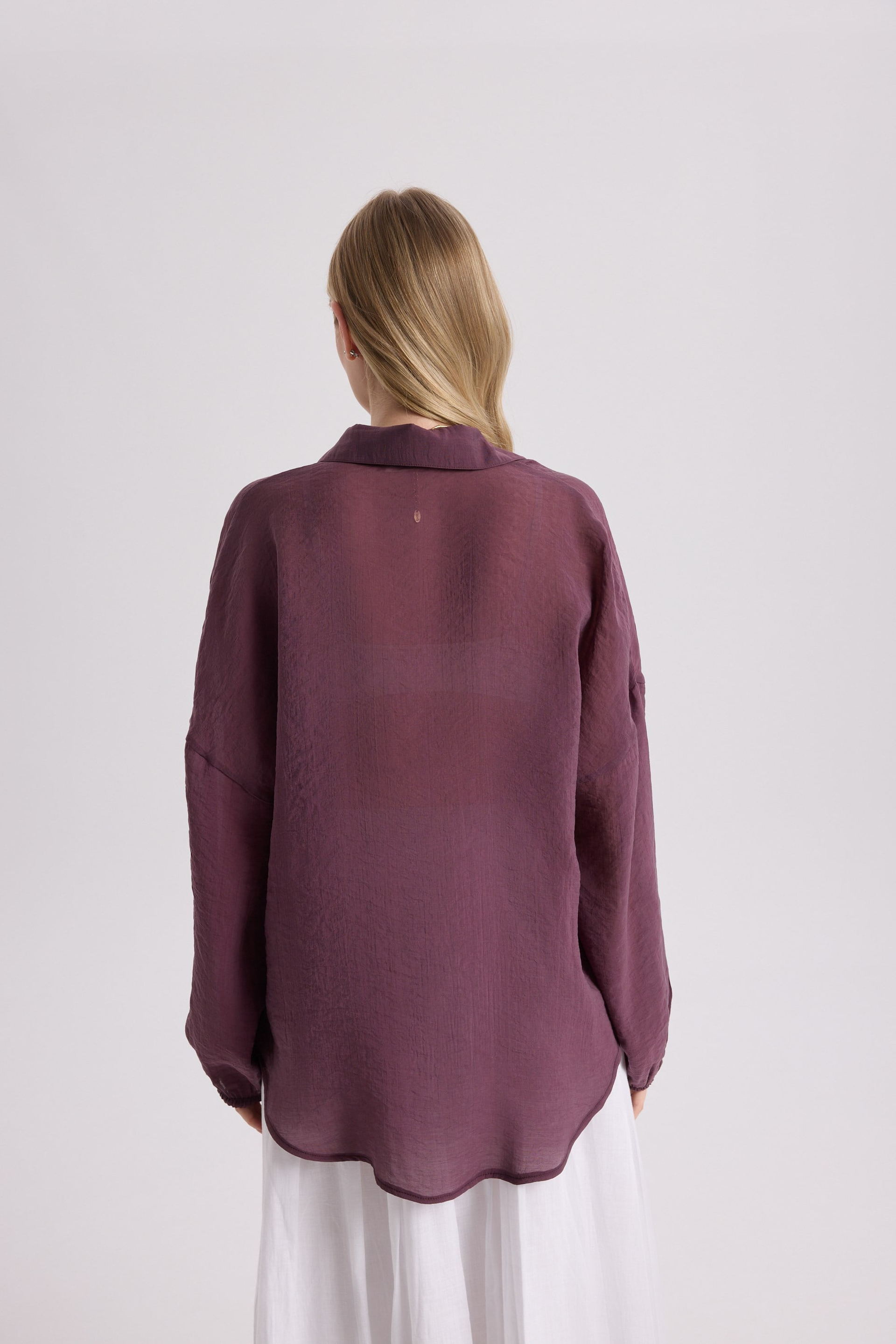 Lyra Oversized Burgundy Shirt