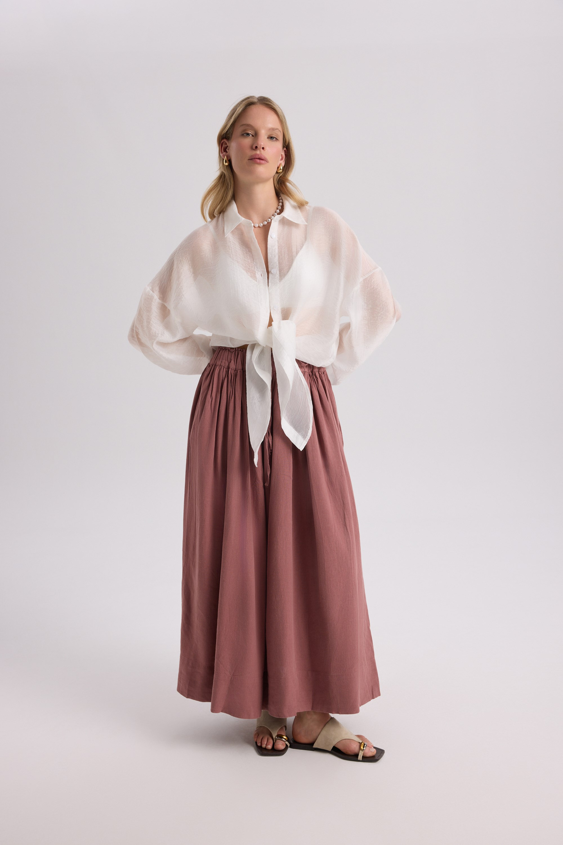 Lyra Oversized Ecru Shirt