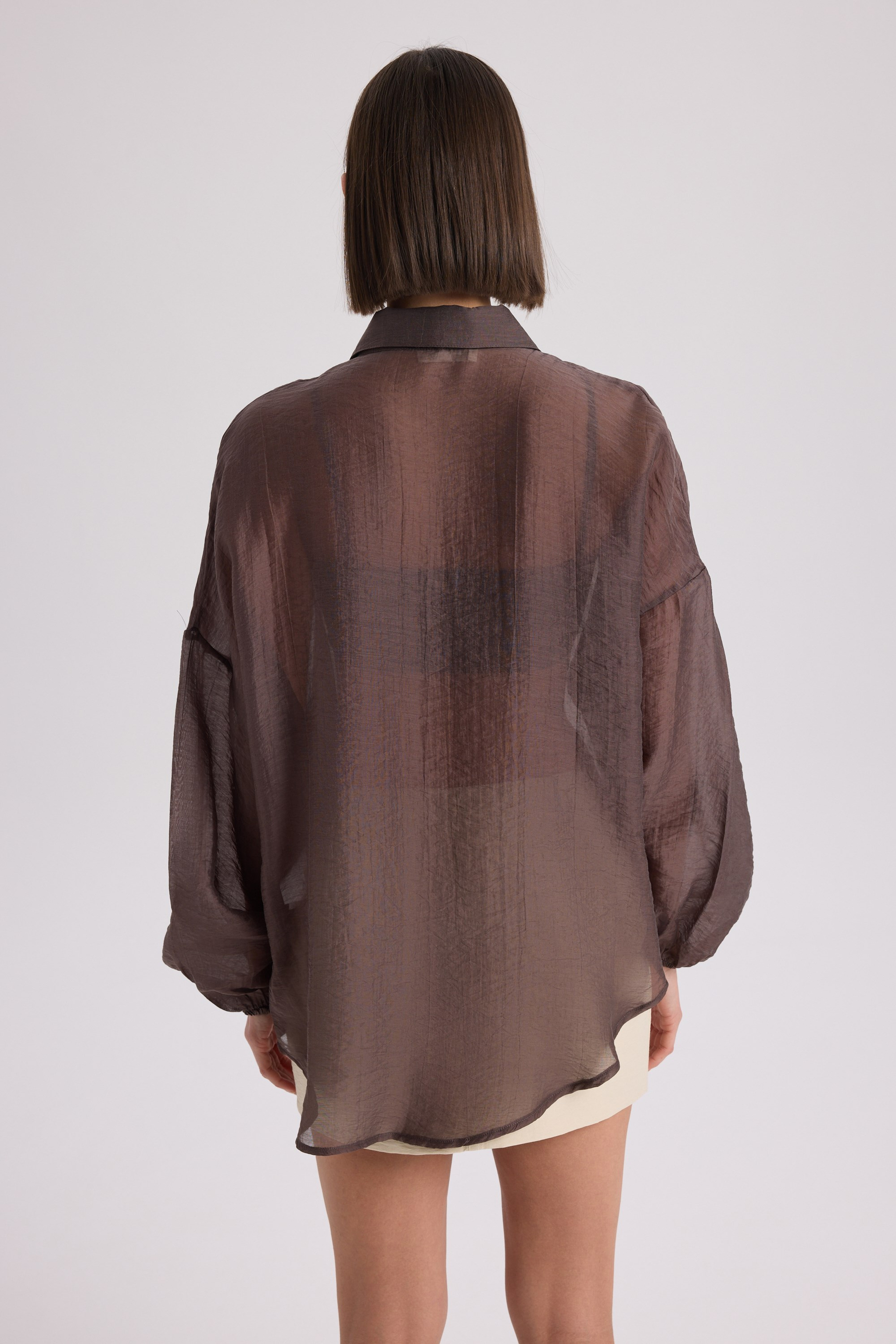 Lyra Oversized Brown Shirt