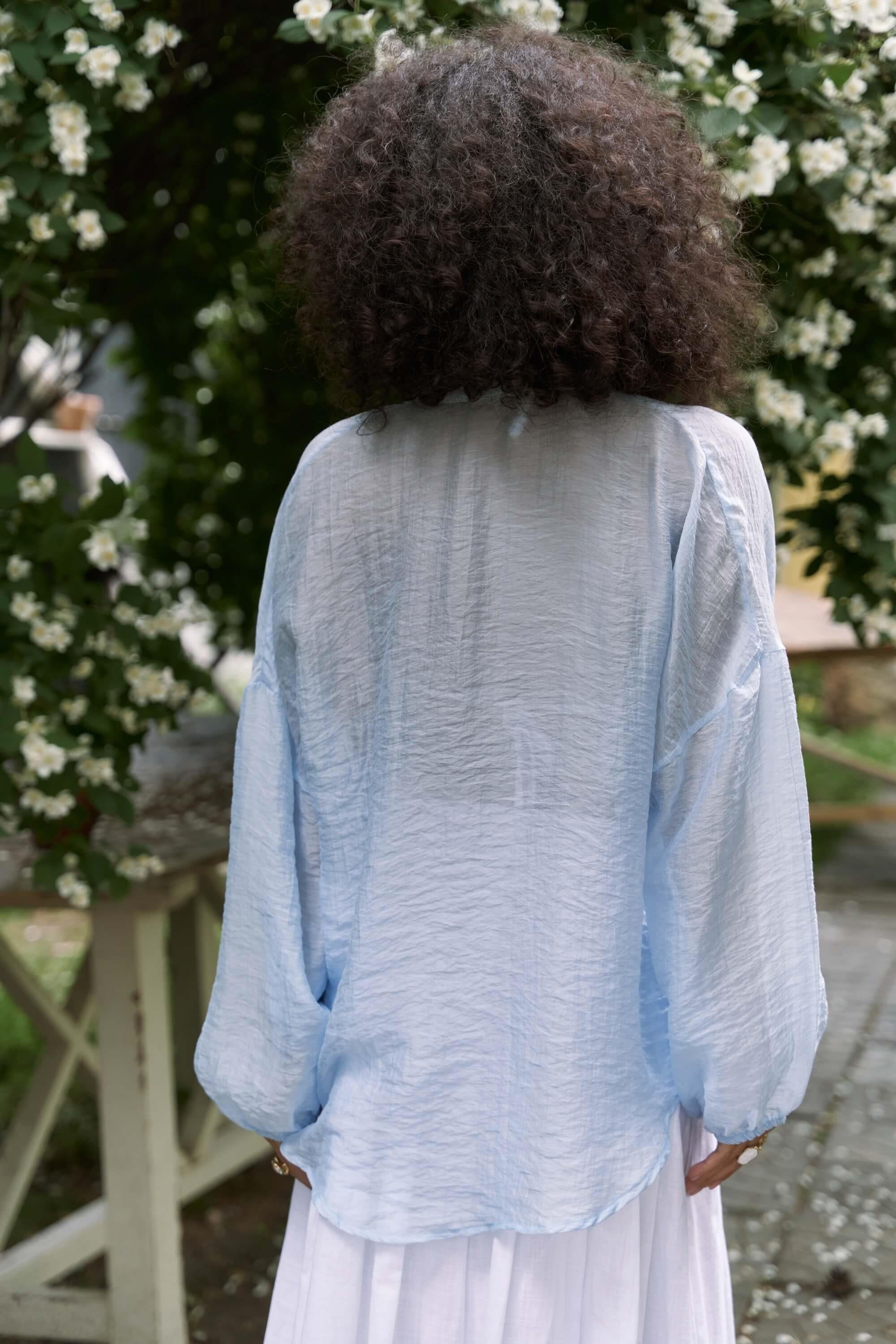 Lyra Oversize Mavi Gömlek