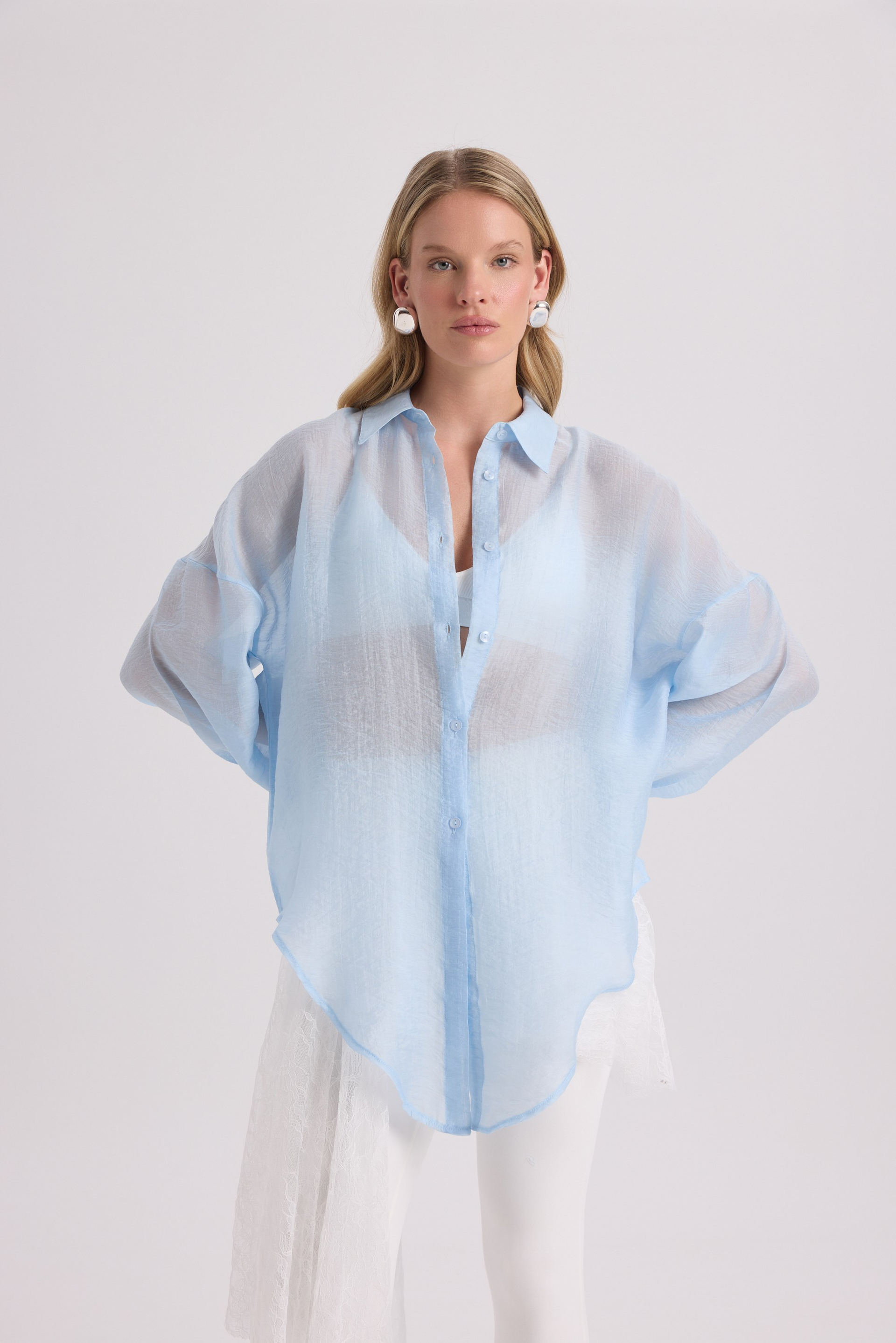 Lyra Oversized Blue Shirt