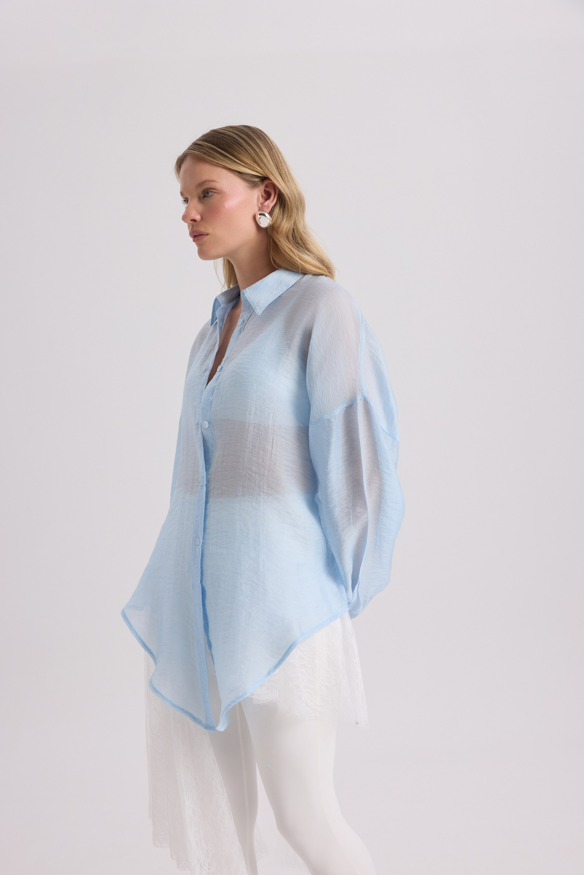 Lyra Oversized Blue Shirt