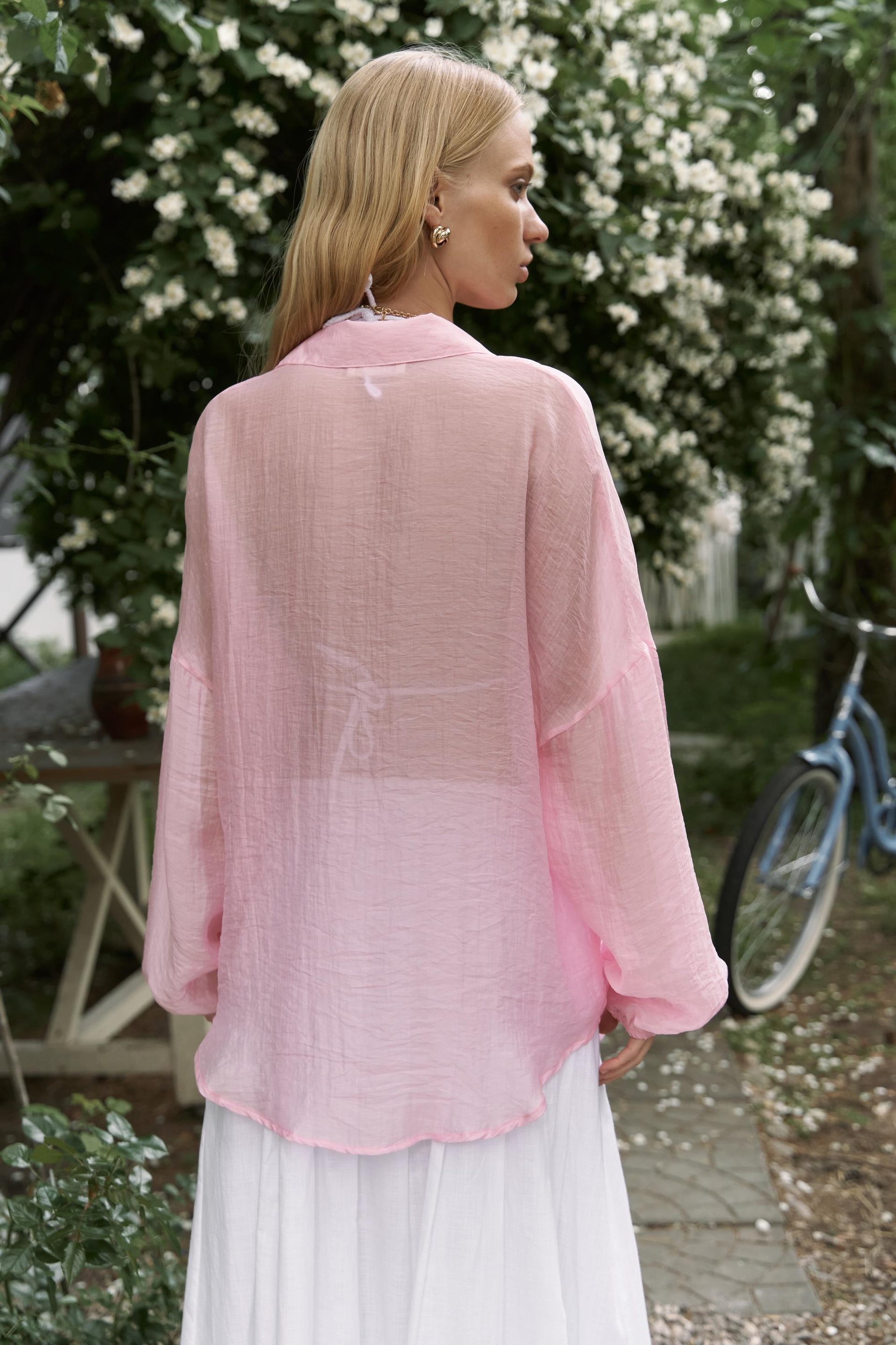 Lyra Oversize Pembe Gömlek