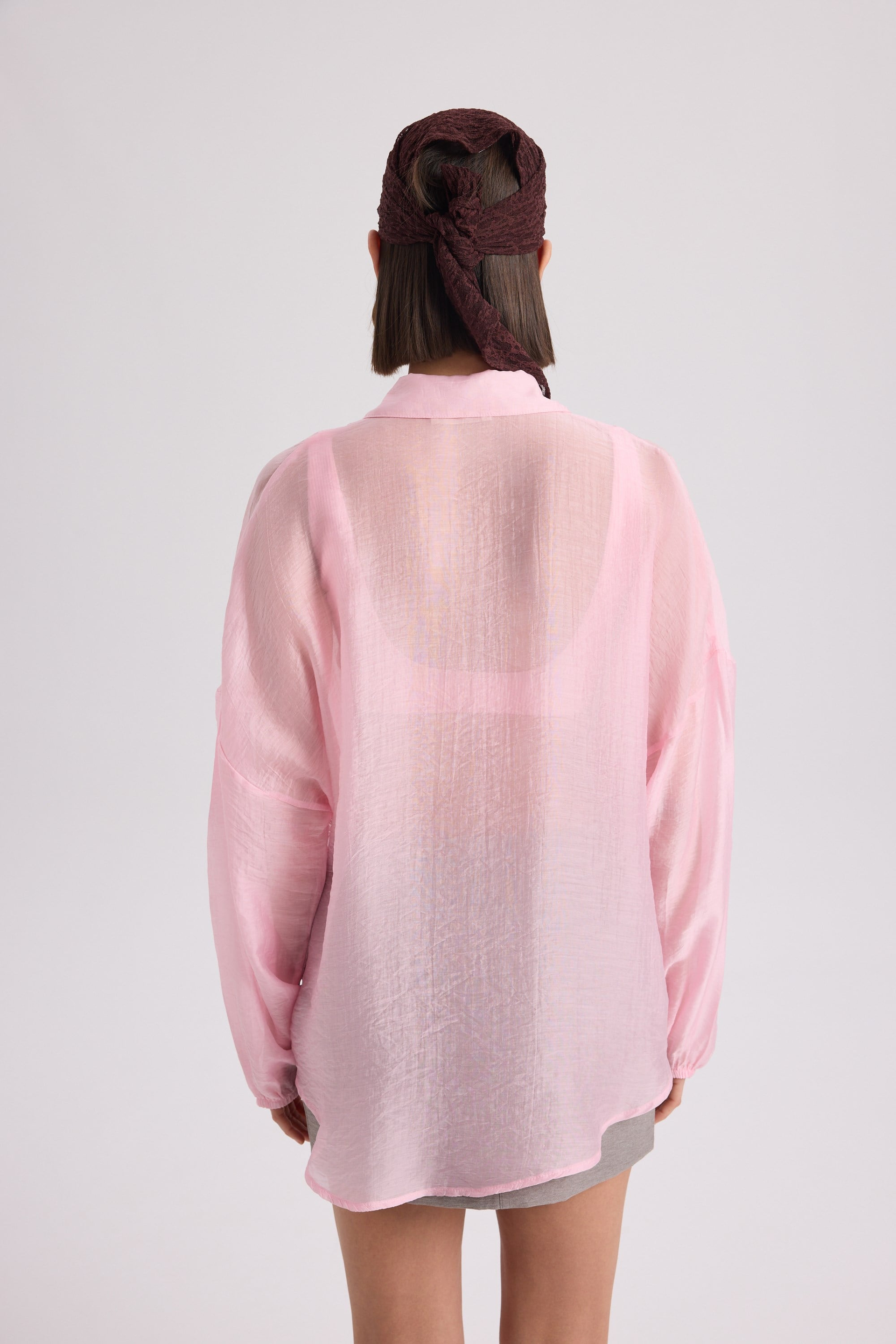 Lyra Oversize Pembe Gömlek
