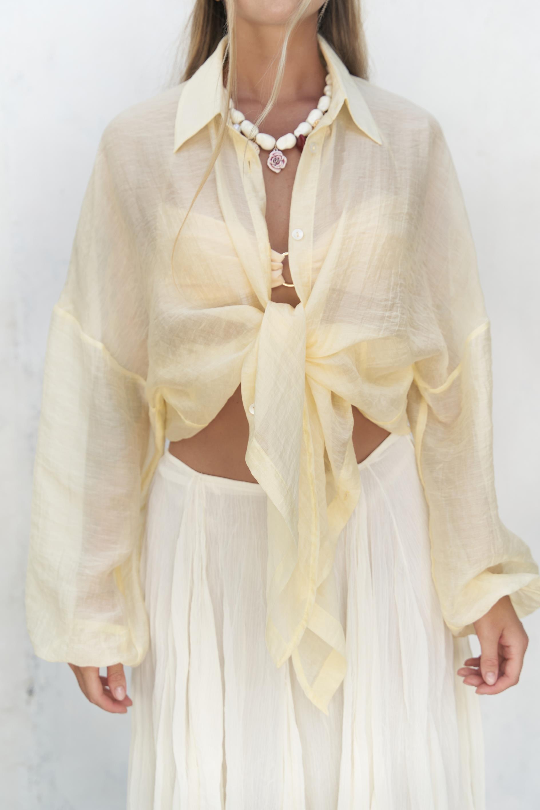 Lyra Oversize Sarı Gömlek