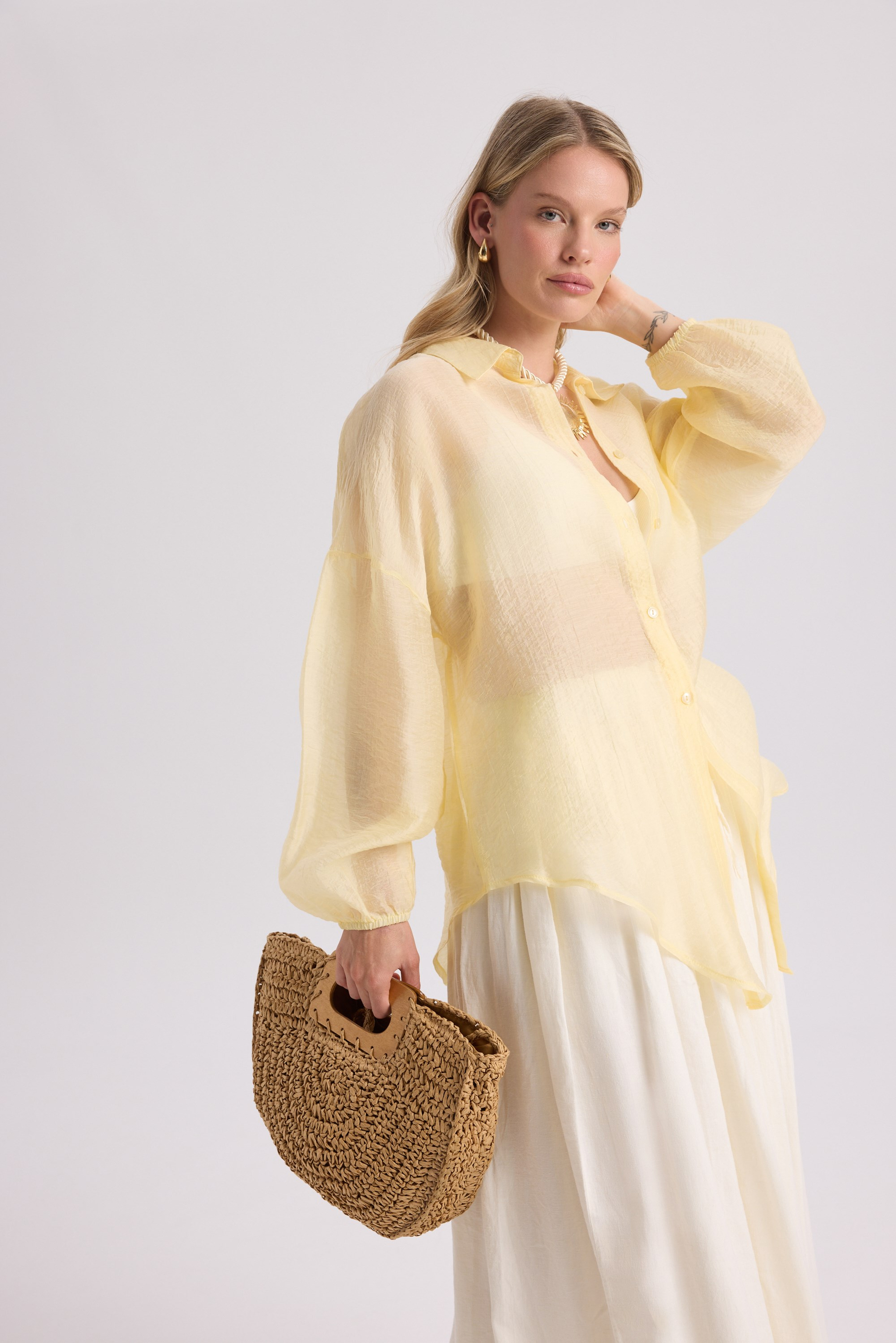 Lyra Oversized Yellow Shirt