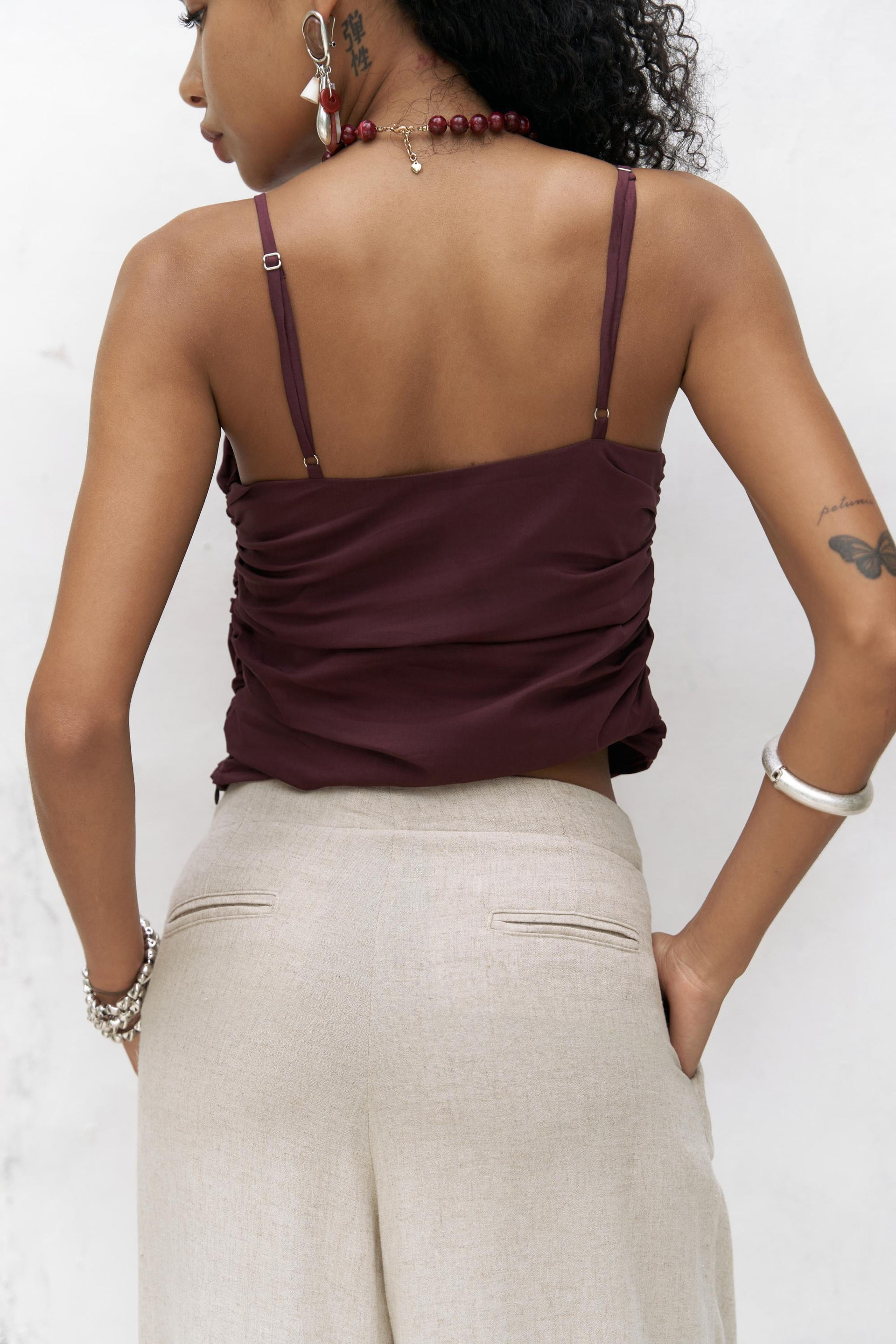 Bohemai Mahoney Beige Linen Trousers