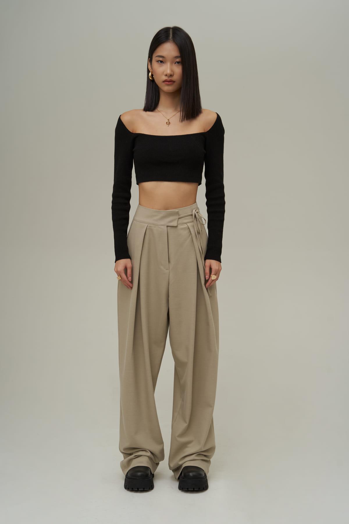 Mai Carmen Palazzo Olive Green Trousers