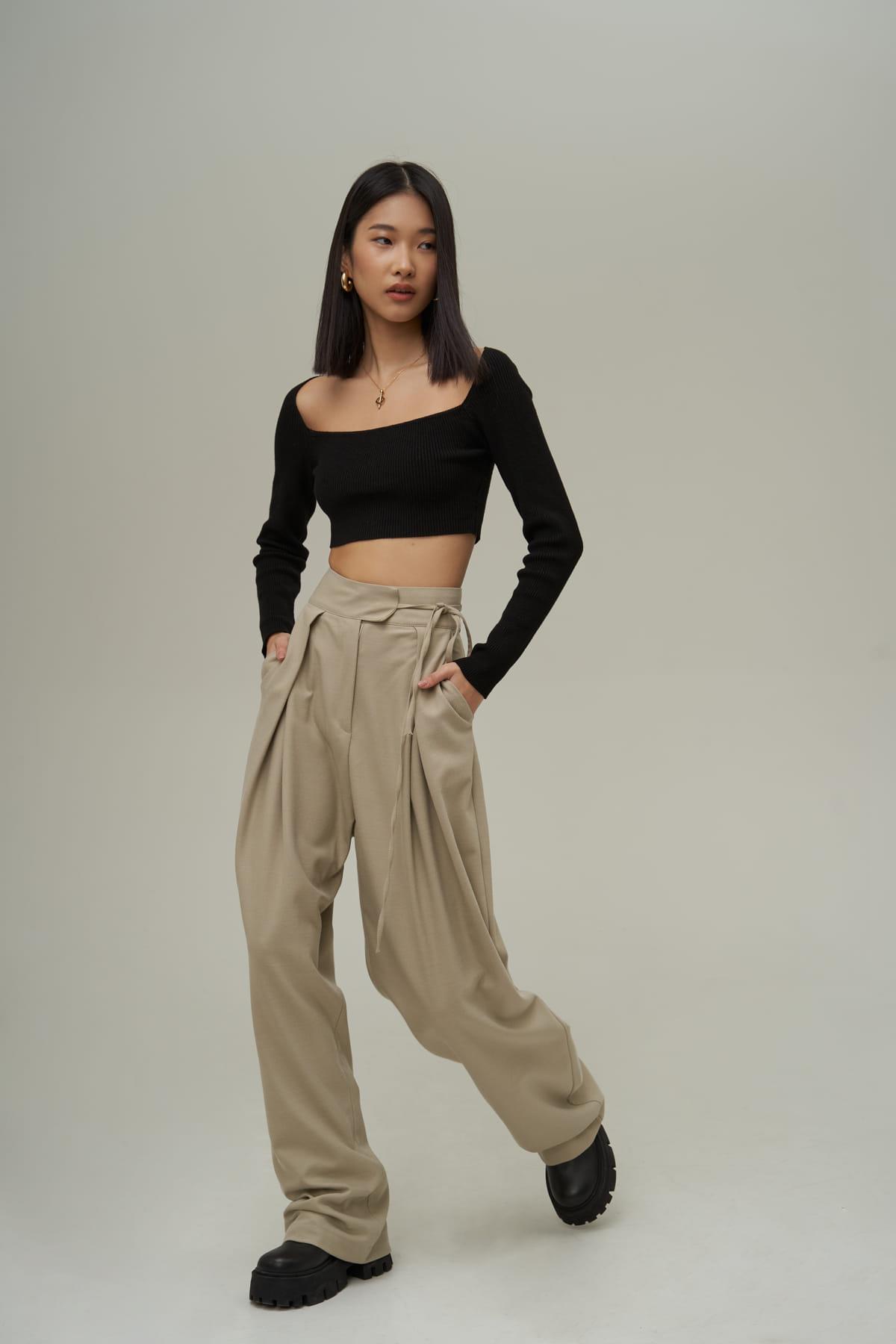 Mai Carmen Palazzo Olive Green Trousers