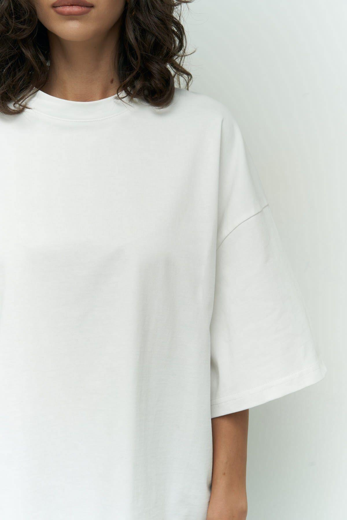 Mai Collection I Like Mama White Oversized T-Shirt