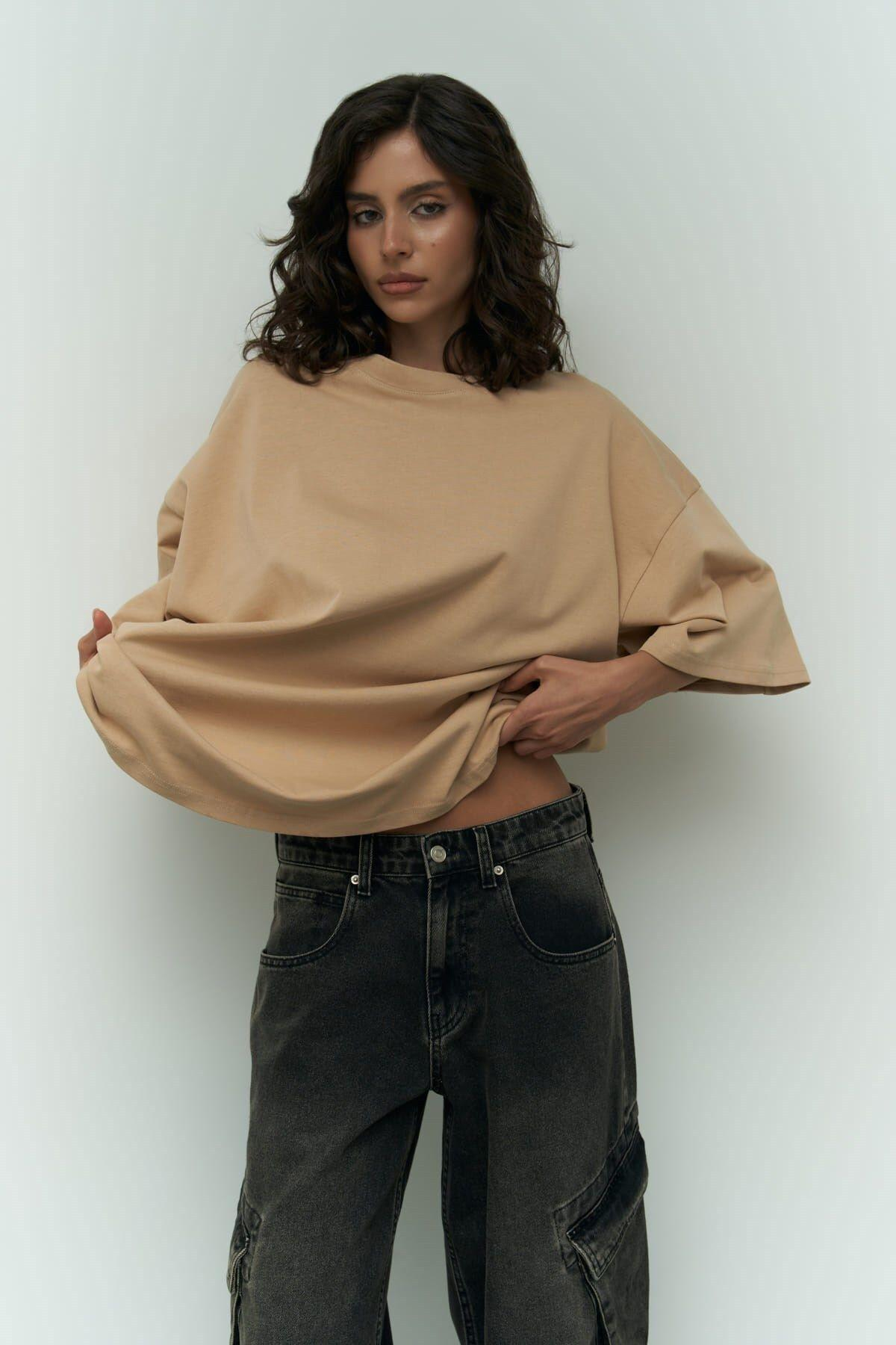 Mai Collection I Like Mama Vizon Oversize T-shirt