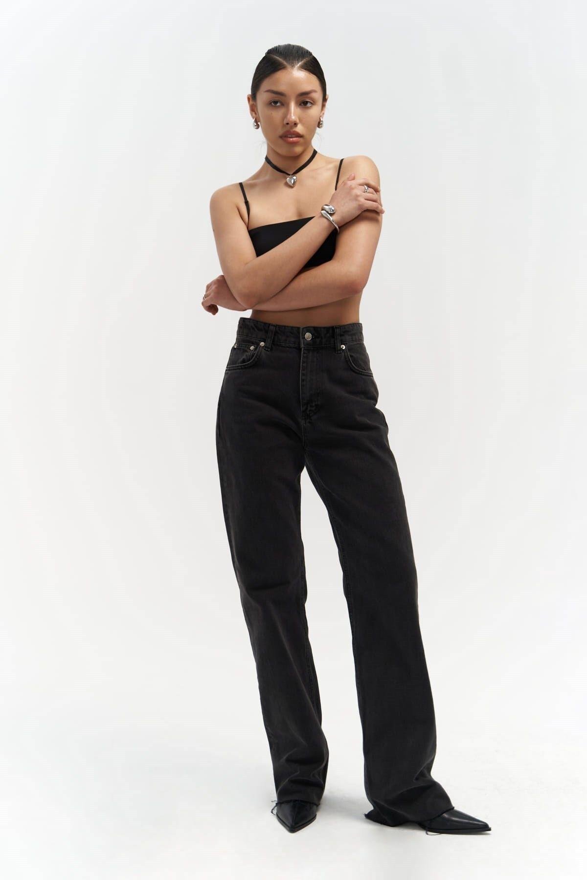 Mai Collection Marla Basic Siyah Jean Pantolon