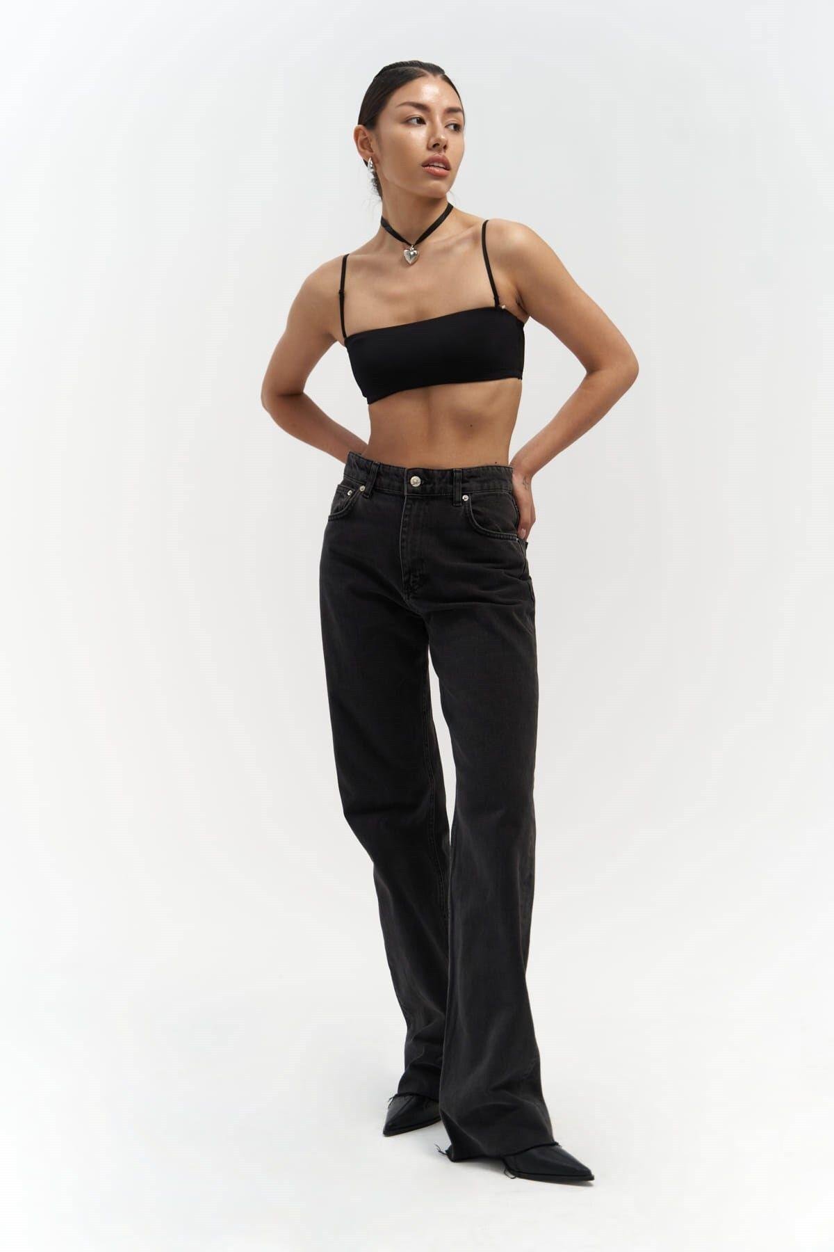 Mai Collection Marla Basic Siyah Jean Pantolon