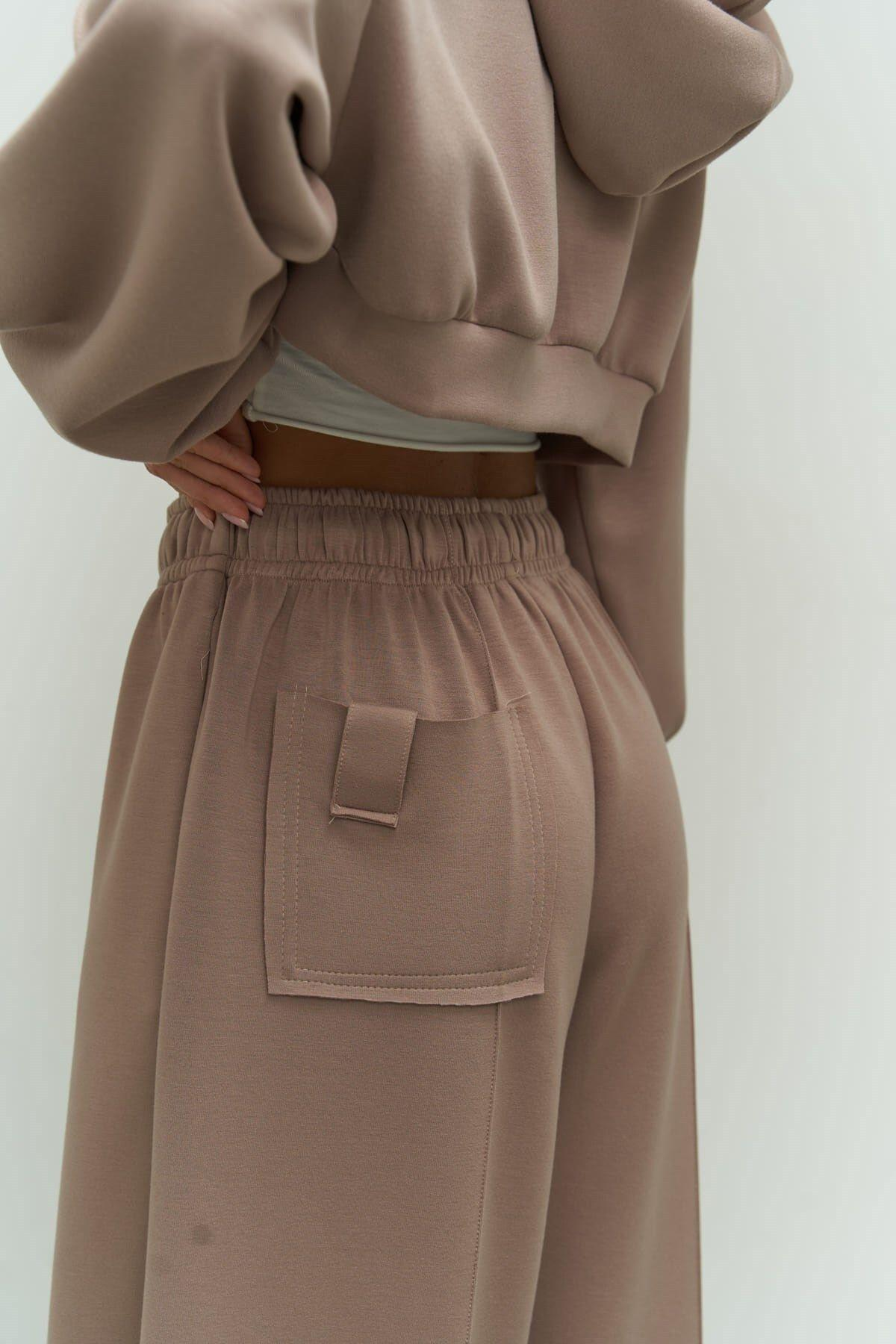 Moon Hooded Taupe Tracksuit Set