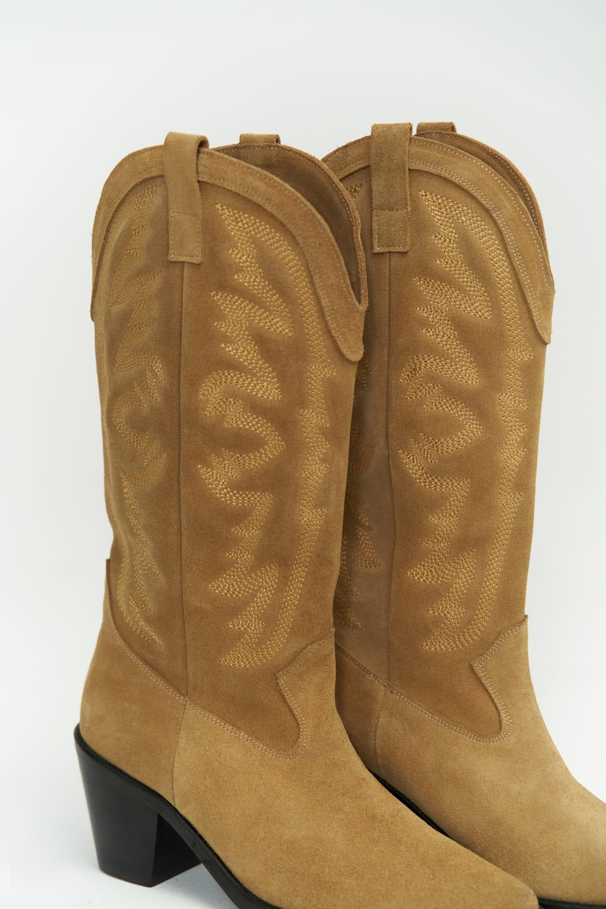 Mai Collection Noah Taba Süet Kovboy Çizme