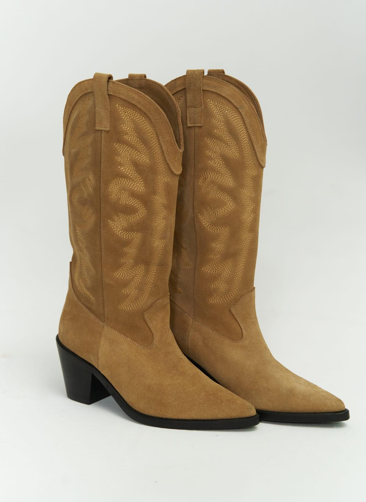 Mai Collection Noah Taba Süet Kovboy Çizme