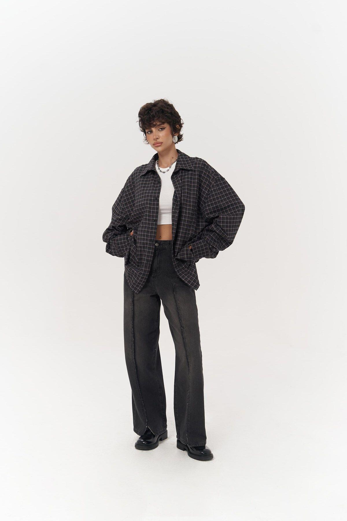 Roan Anthracite Oversize Unisex Shirt