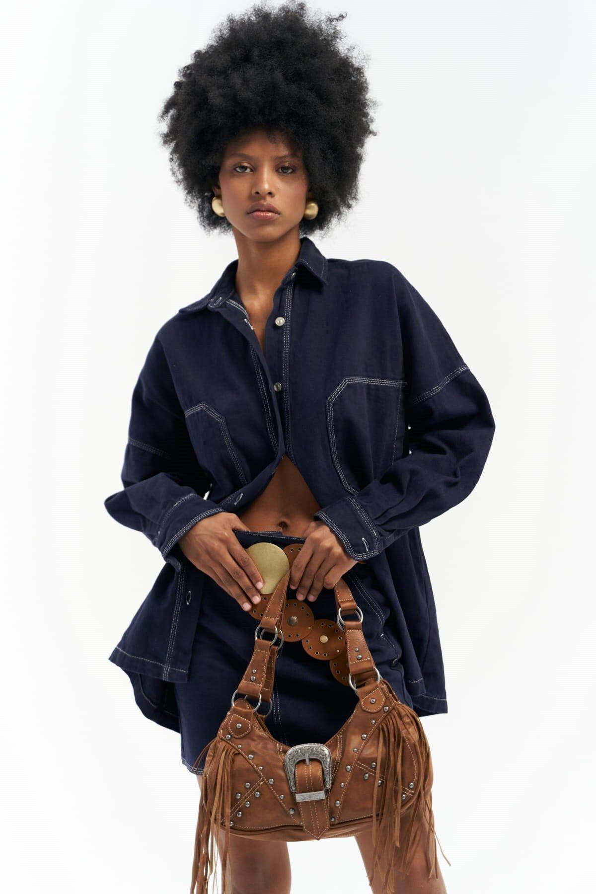 Zain Dark Blue Denim Jacket