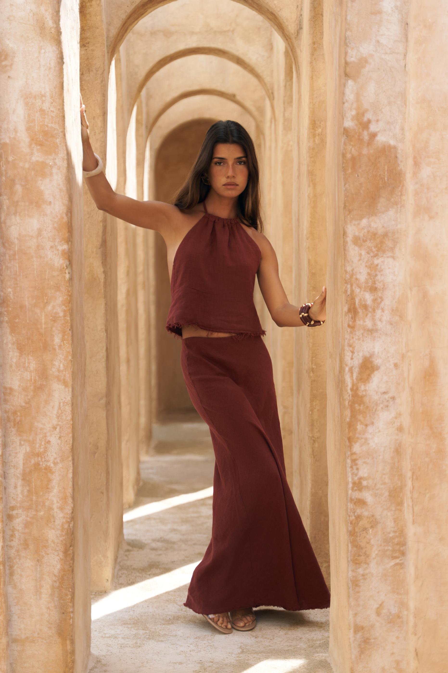 Malmvira Kiremit Keten Crop Etek Takım