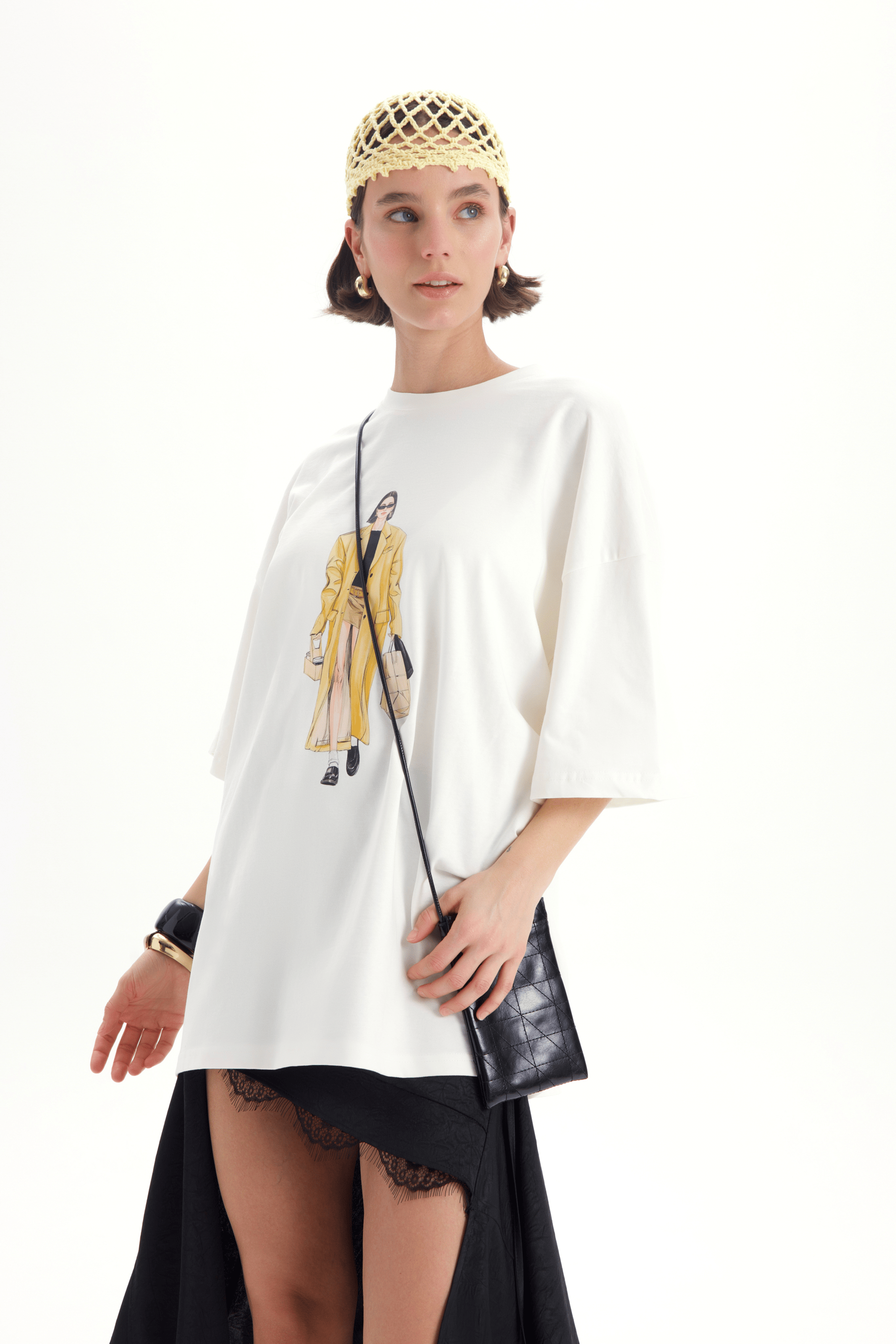 Margaux Oversize Beyaz T-Shirt