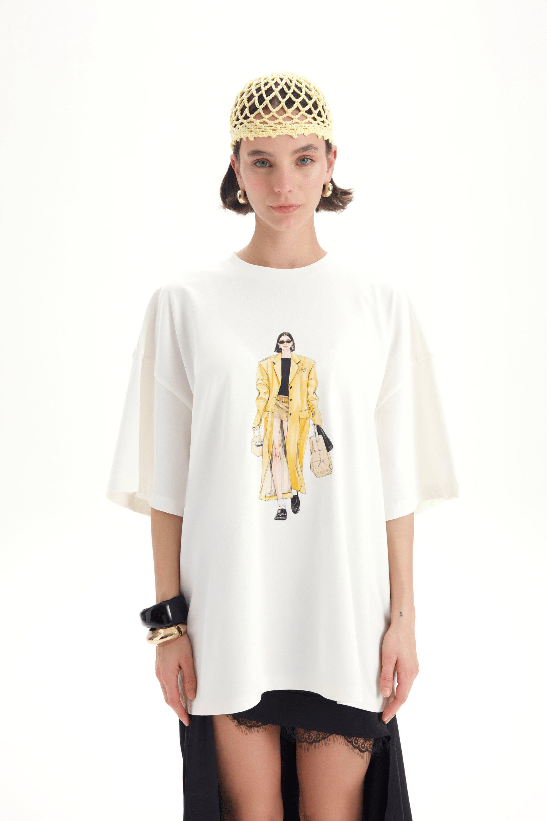 Margaux Oversize Beyaz T-Shirt