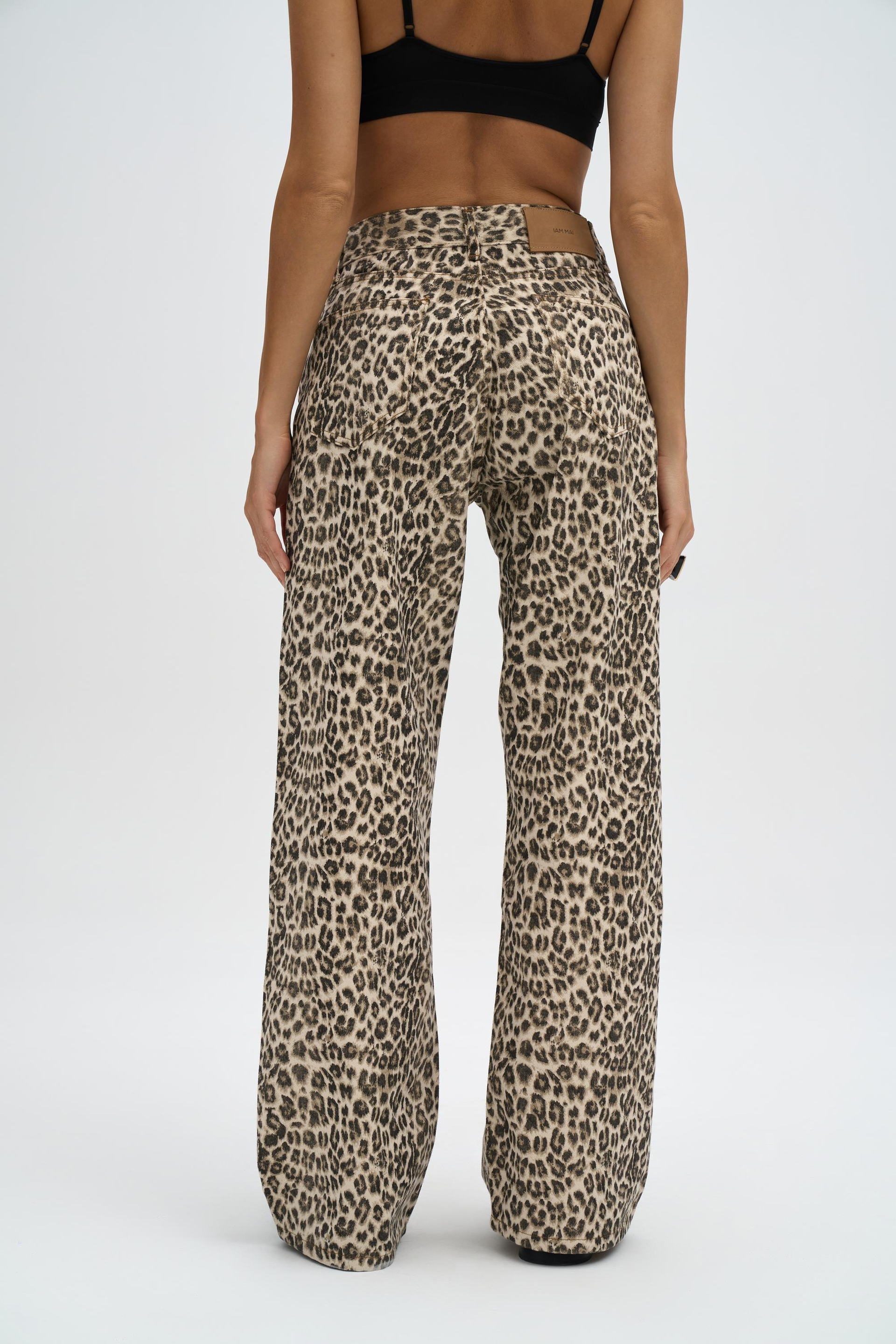 Marian Leopard Printd Patterned Jean Pants