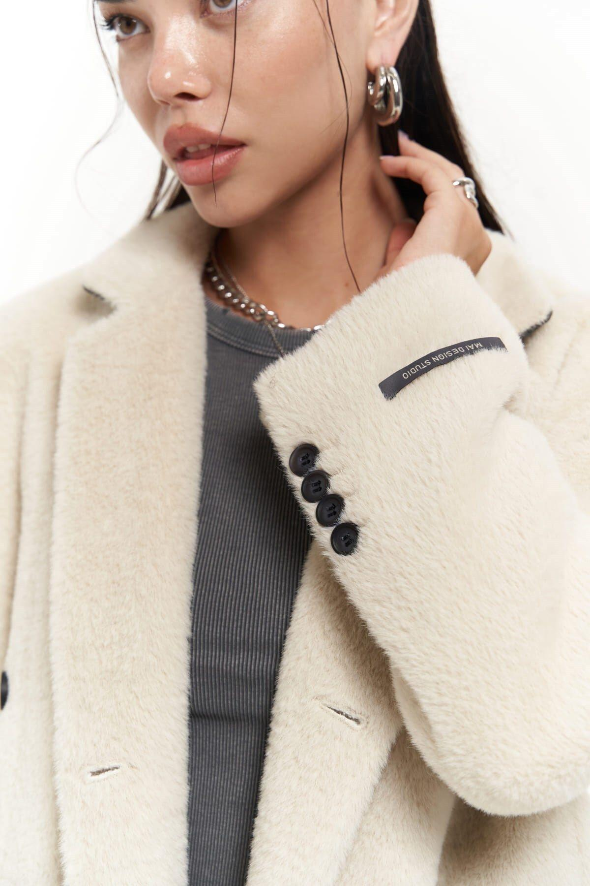 Marisol Yaka Detay Taş Blazer