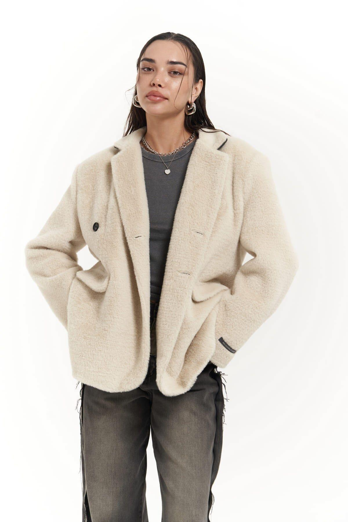 Marisol Yaka Detay Taş Blazer