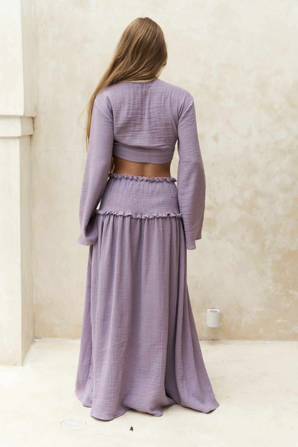 Marshanda Lilac Crop&Skirt Set