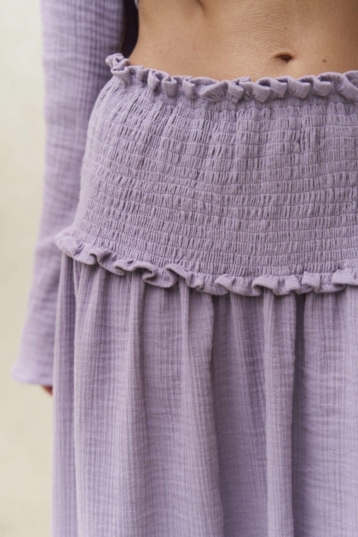 Marshanda Lilac Crop&Skirt Set