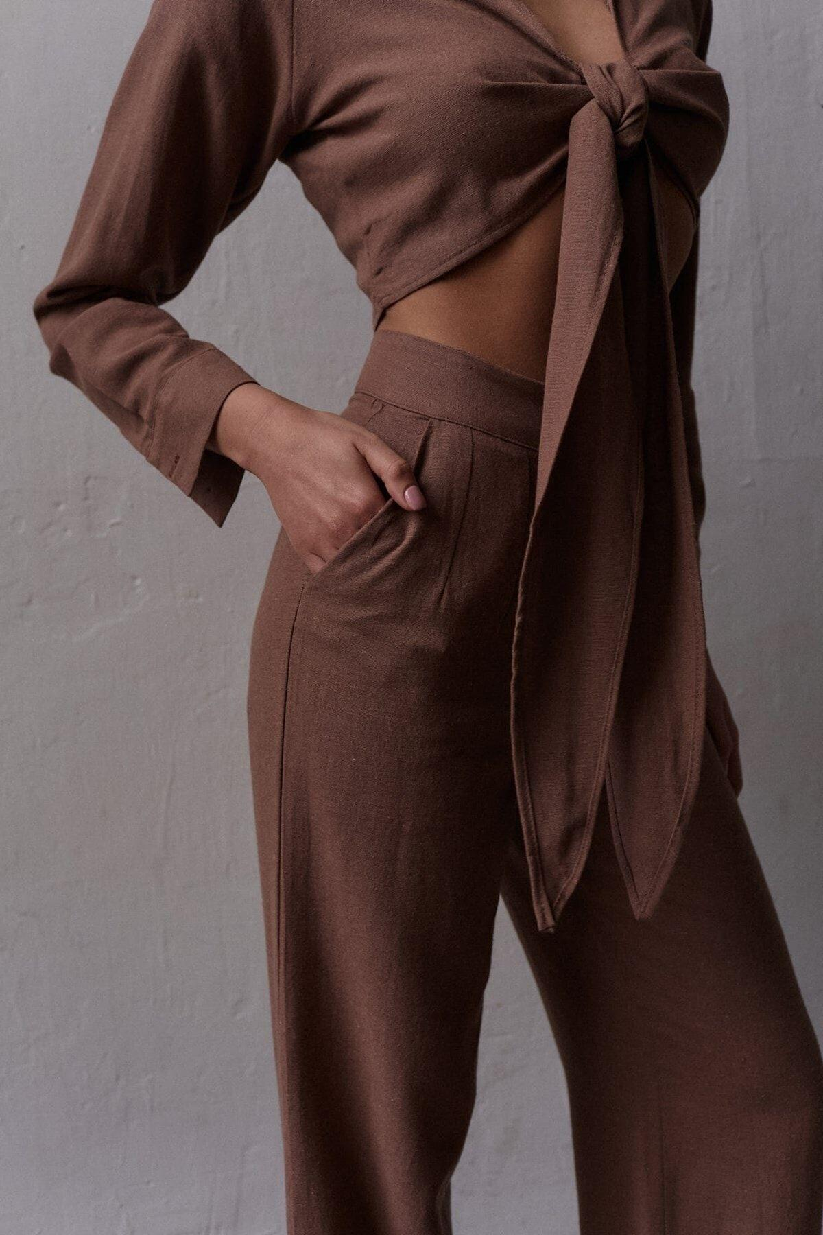 Marsilia Kahve Keten Takım