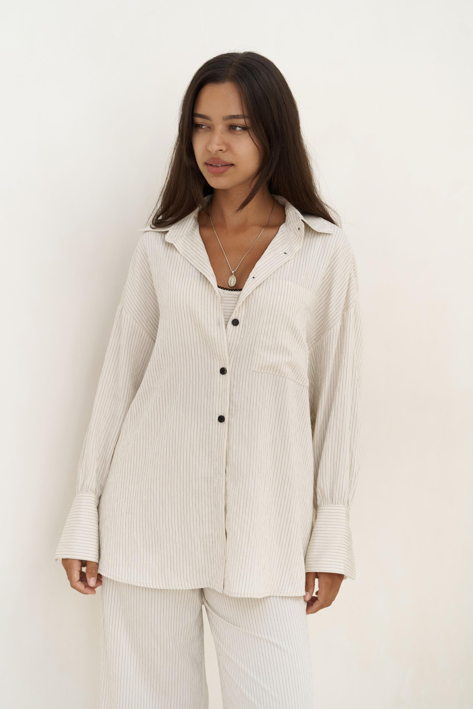 Melia Dantel Detay Bej Üçlü Takım