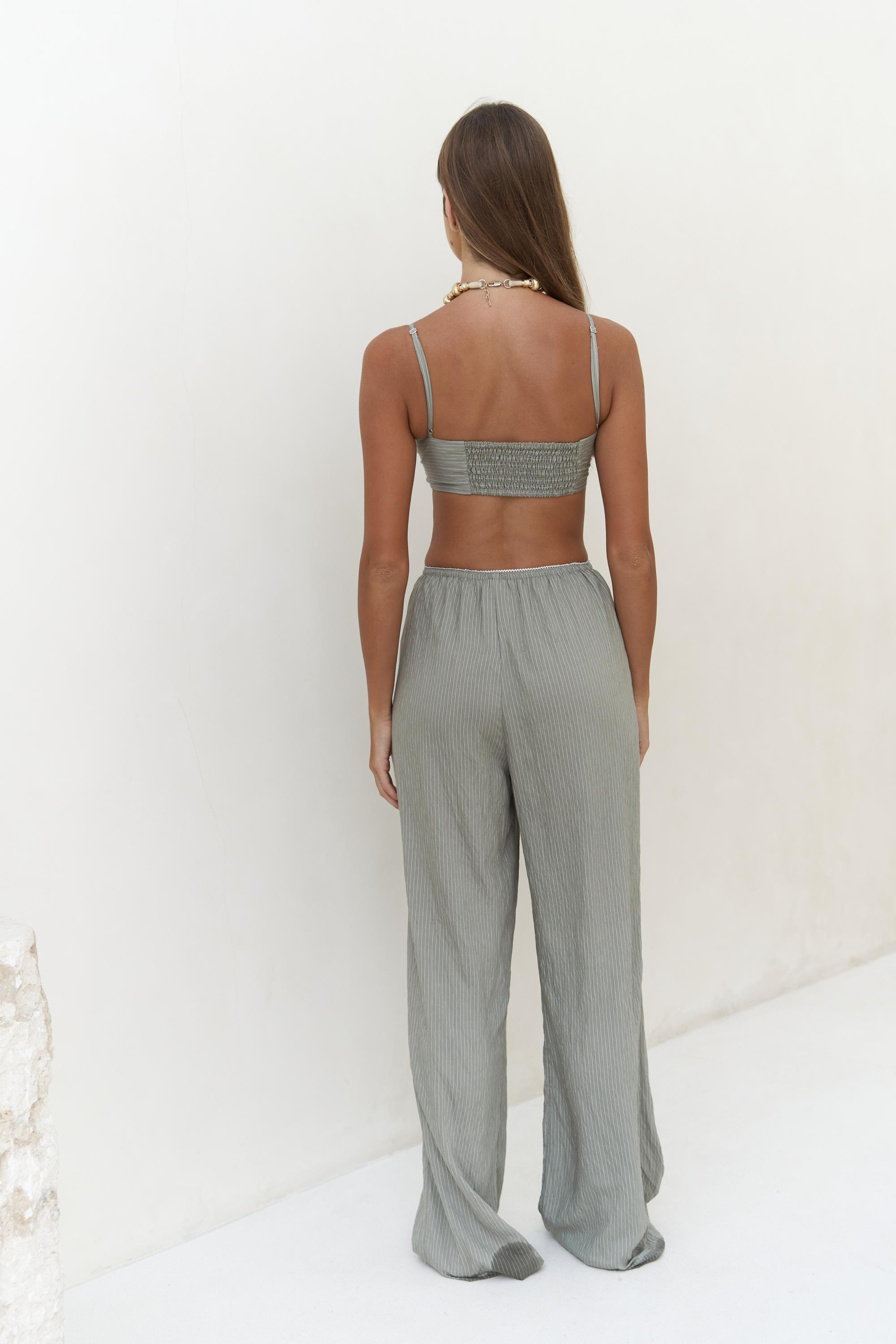 Melia Dantel Detay Soft Haki Üçlü Takım