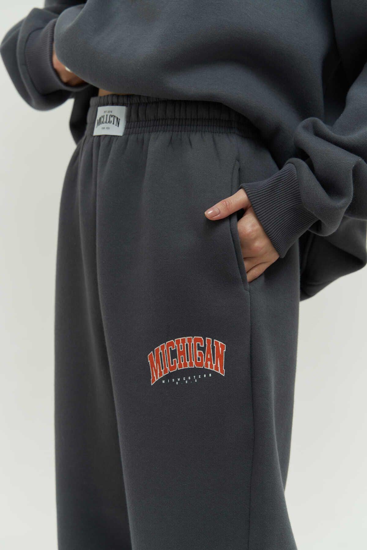 MCLLCTN Michigan Anthracite Track Suit