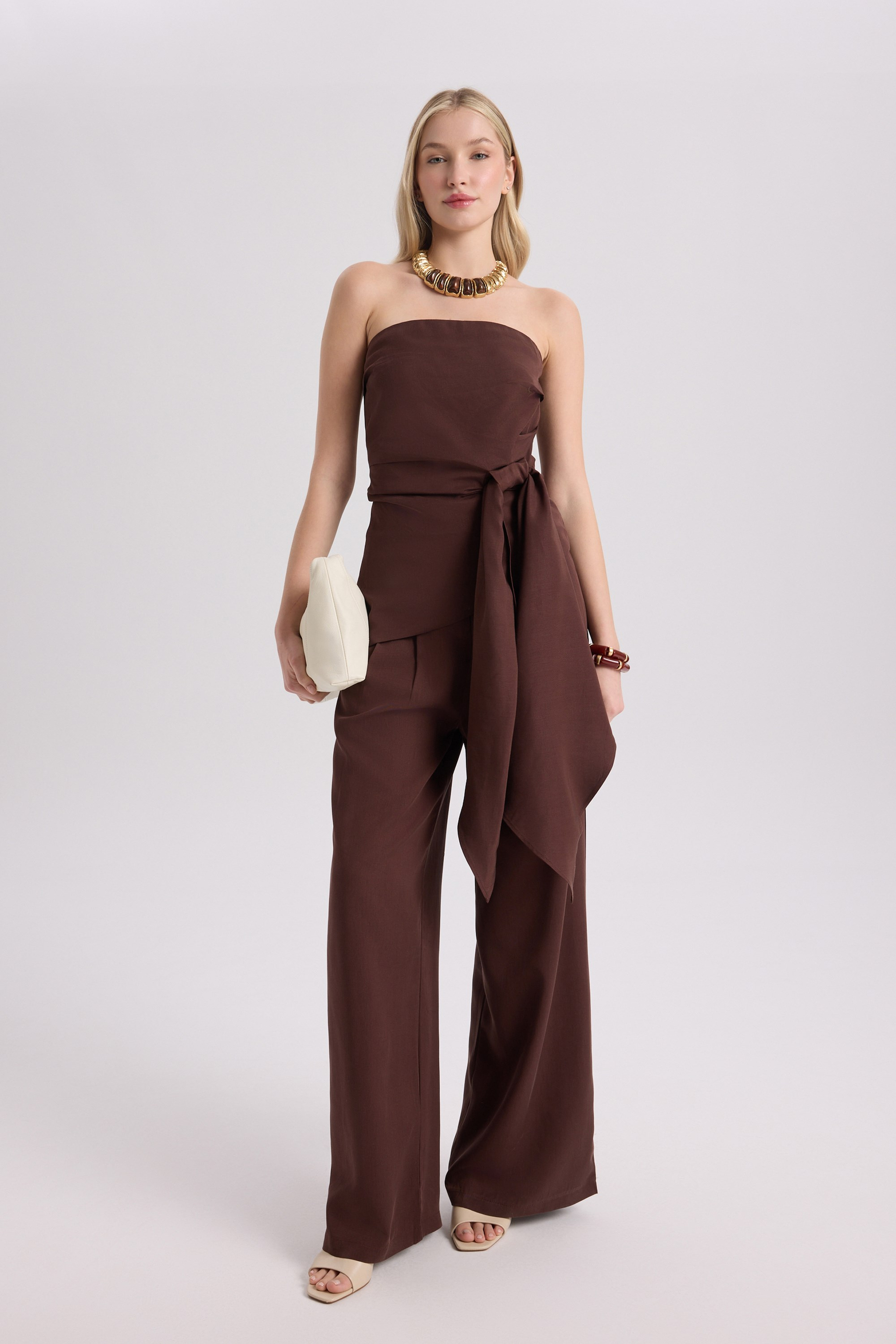 Mila Bordo Bluz Pantolon Takım
