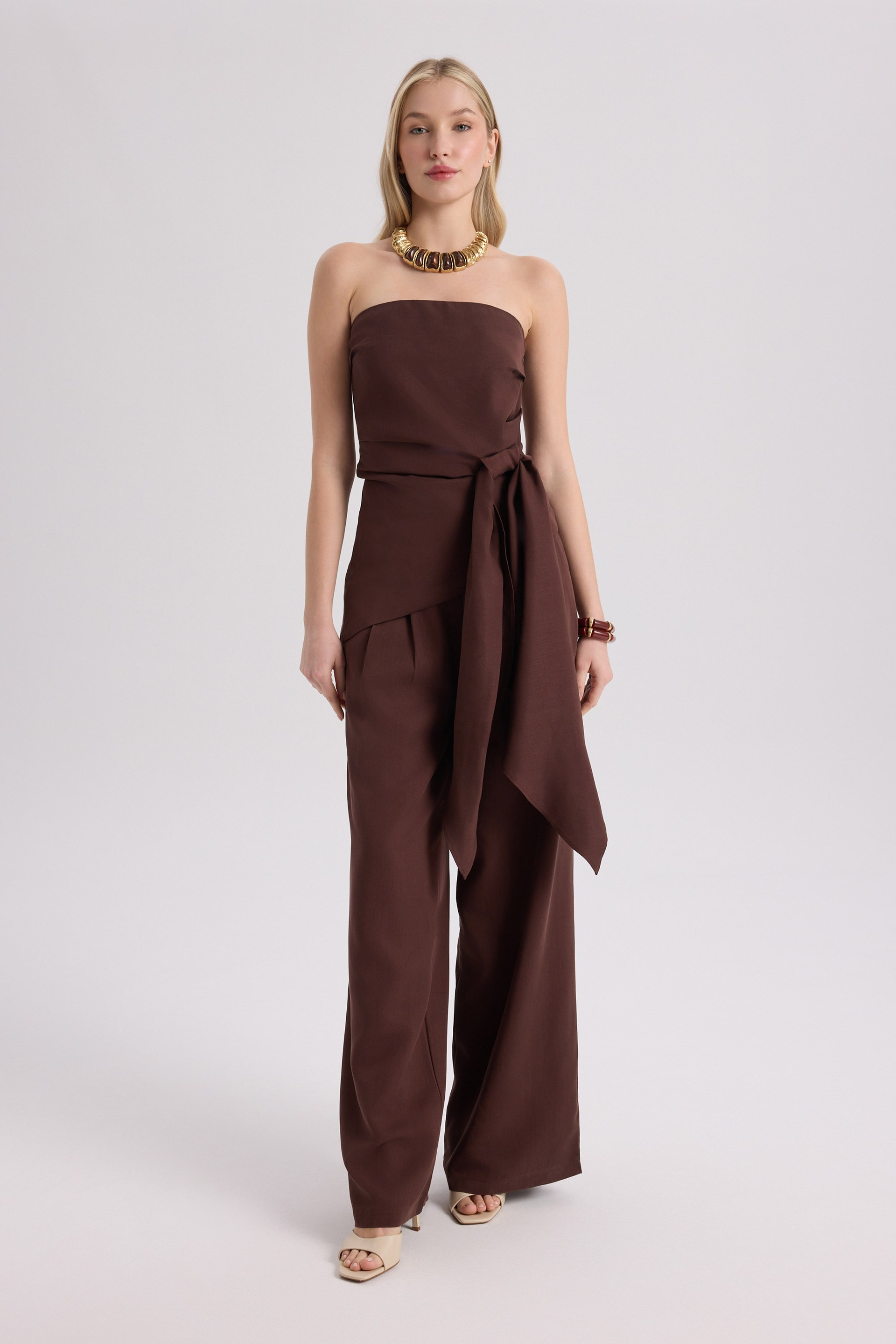 Mila Bordo Bluz Pantolon Takım