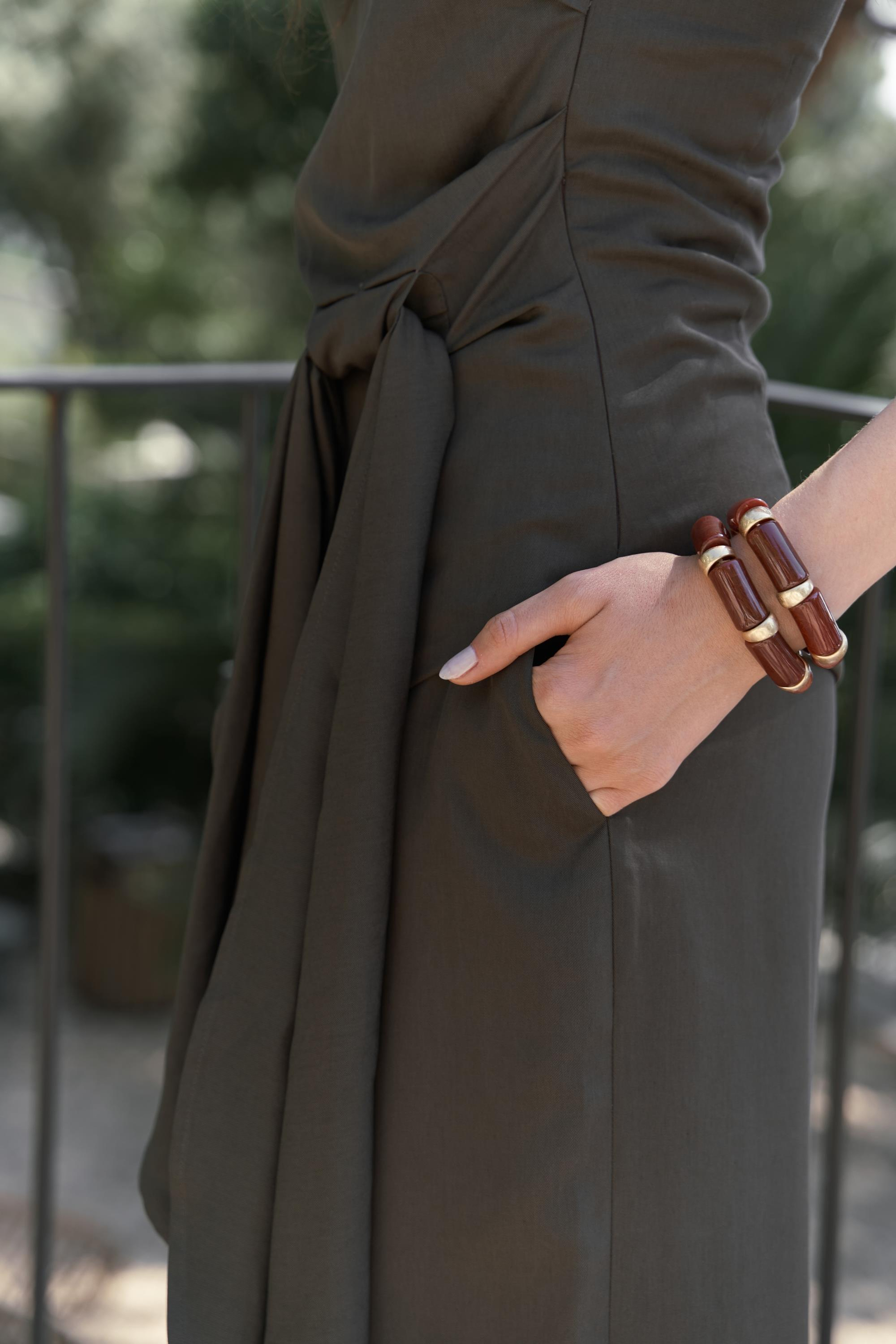 Mila Kahve Bluz Pantolon Takım