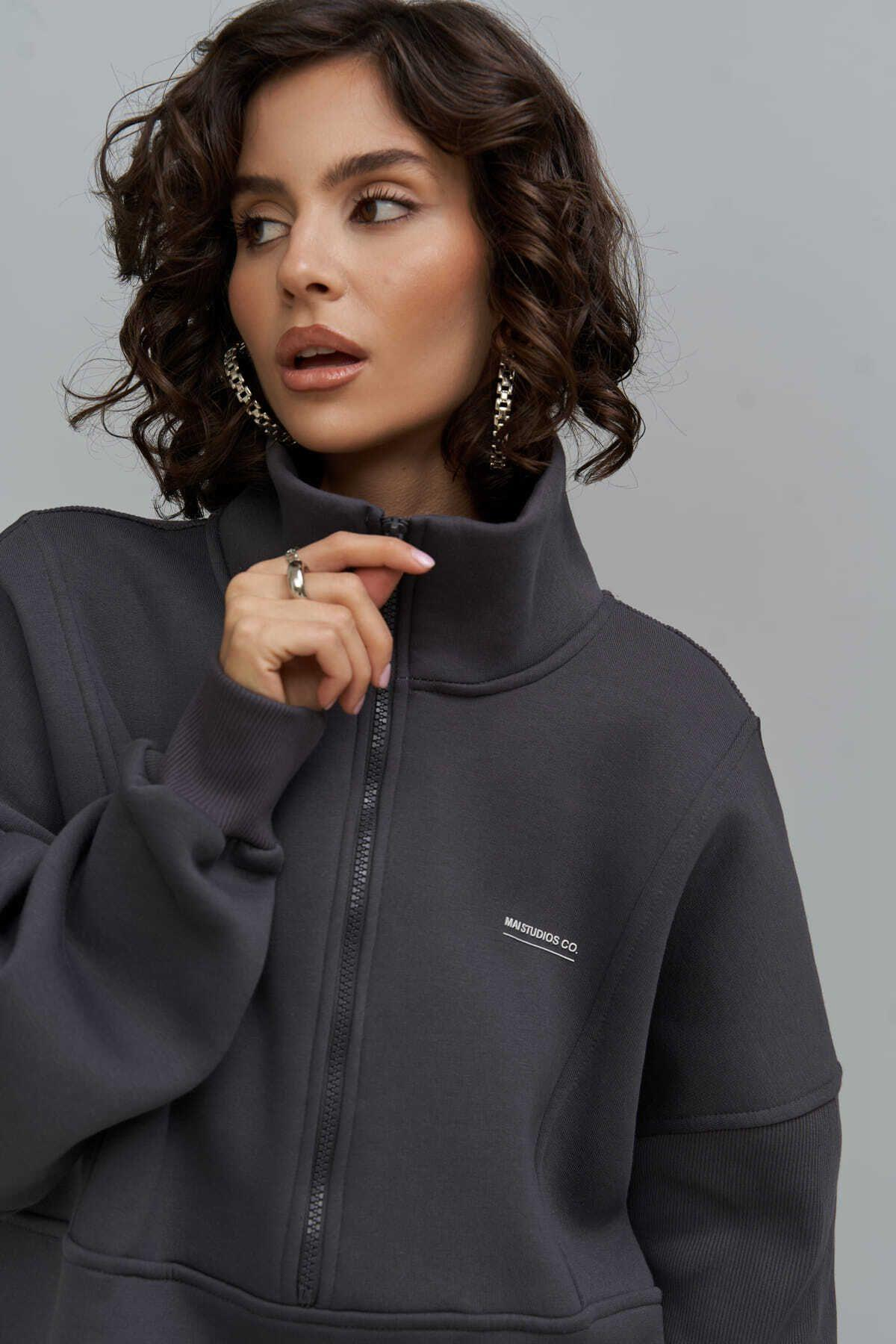 1433 - MCLLCTN Mini Studio Co Anthracite Oversize Track Suit