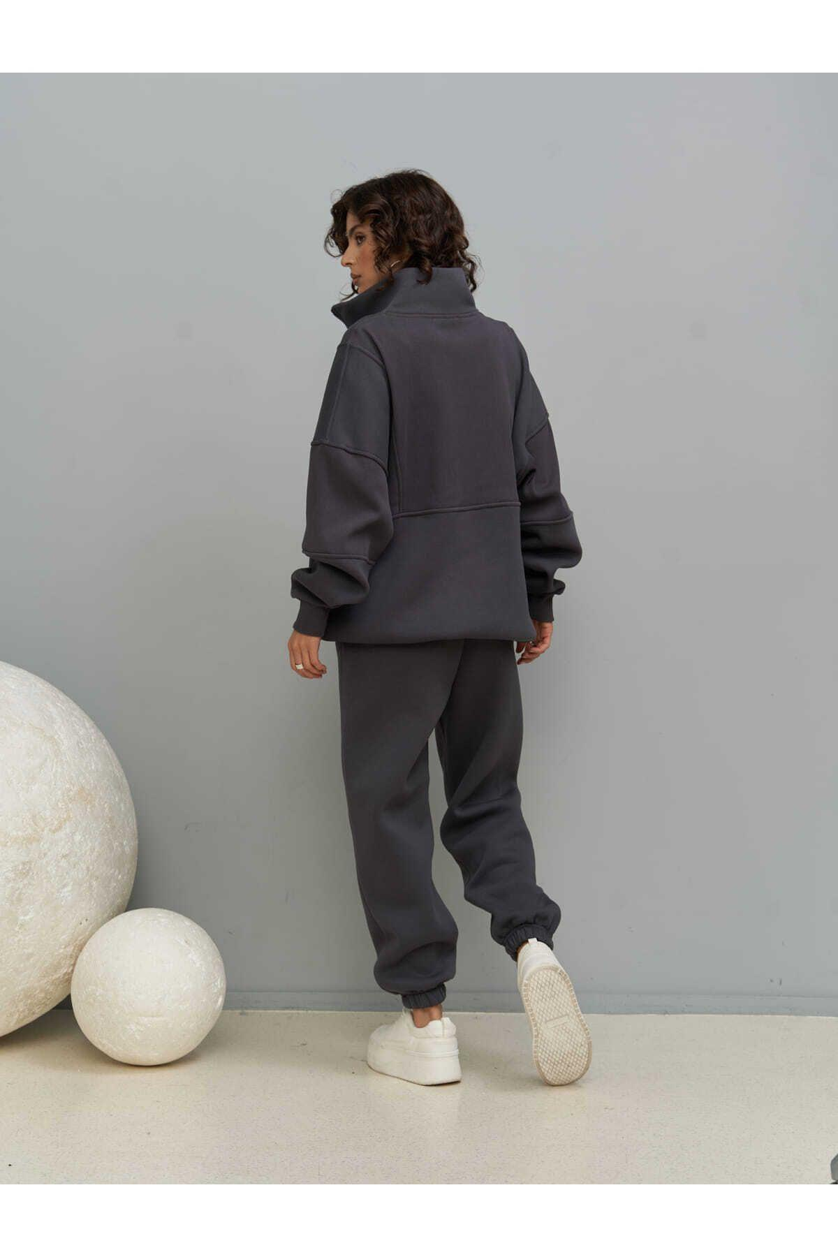 1433 - MCLLCTN Mini Studio Co Anthracite Oversize Track Suit