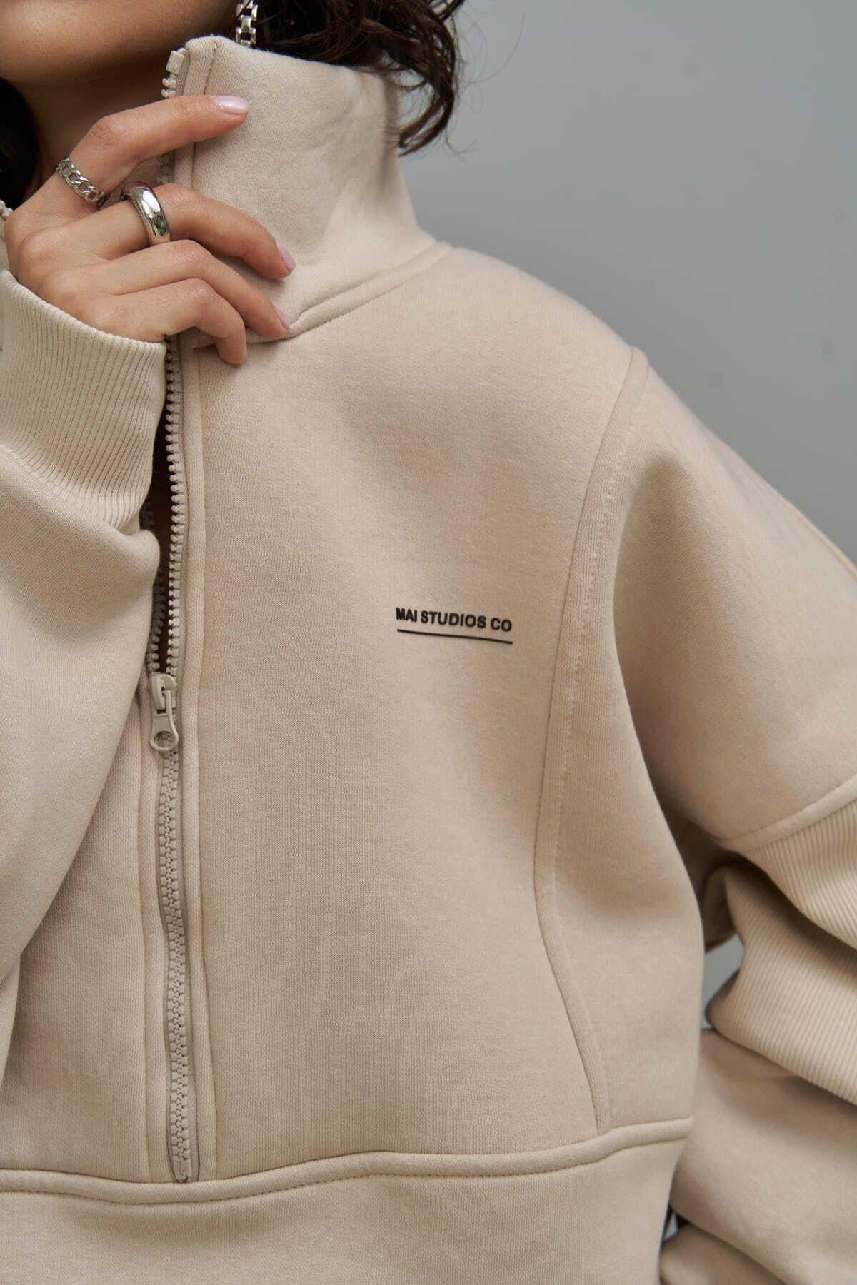 1434 - MCLLCTN Mini Studio Co Bone Oversize Track Suit
