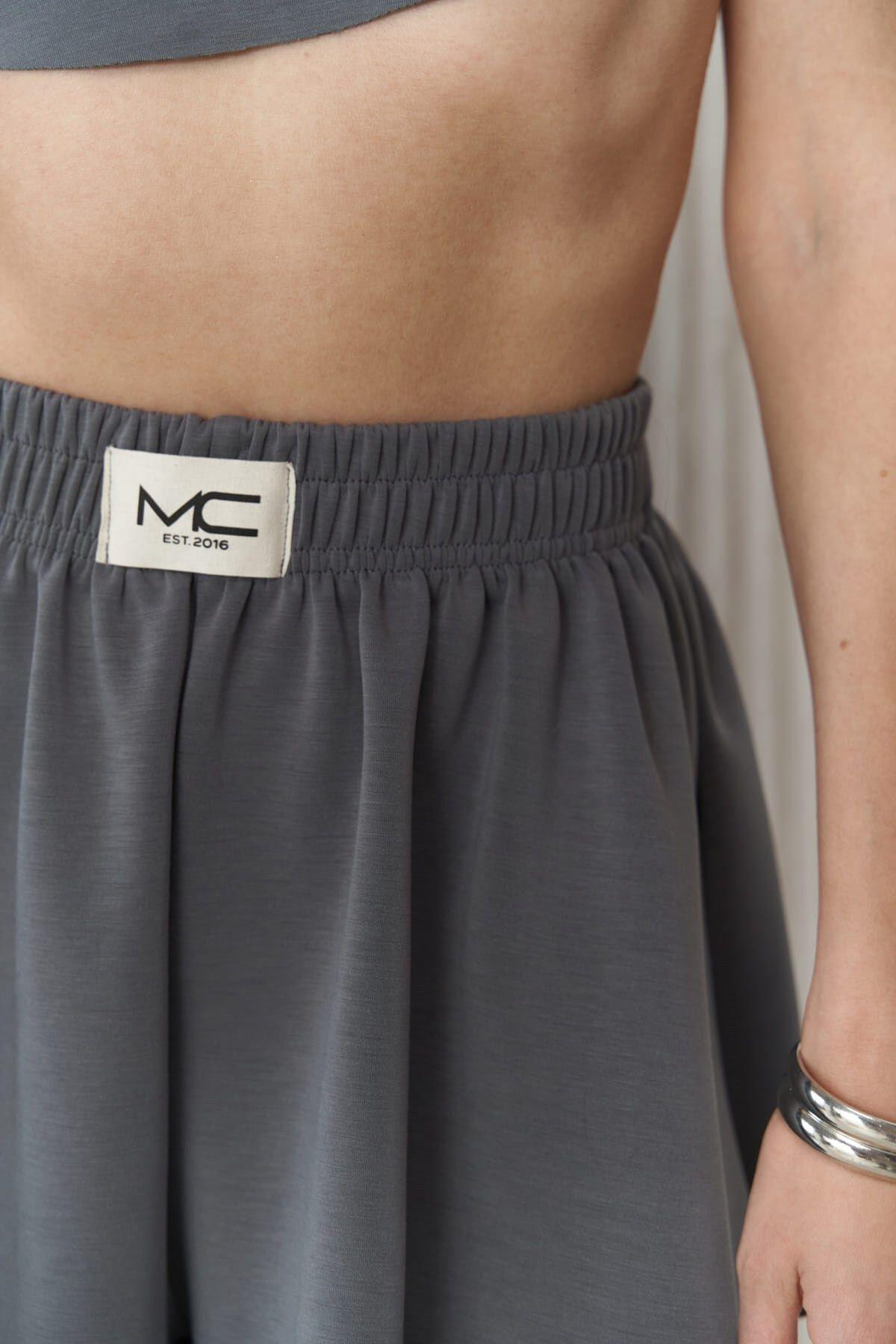 Misty Antrasit Crop Şort Takım